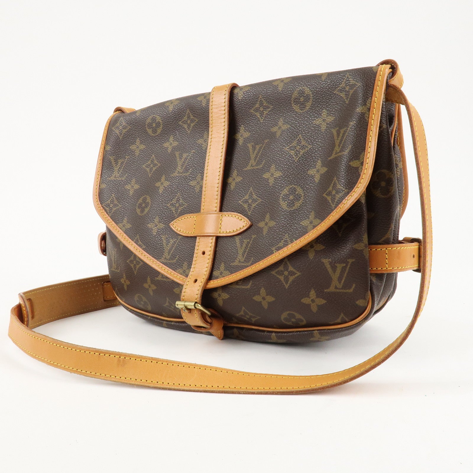 Louis Vuitton Monogram Saumur 30 Crossbody Bag Brown M42256 Used