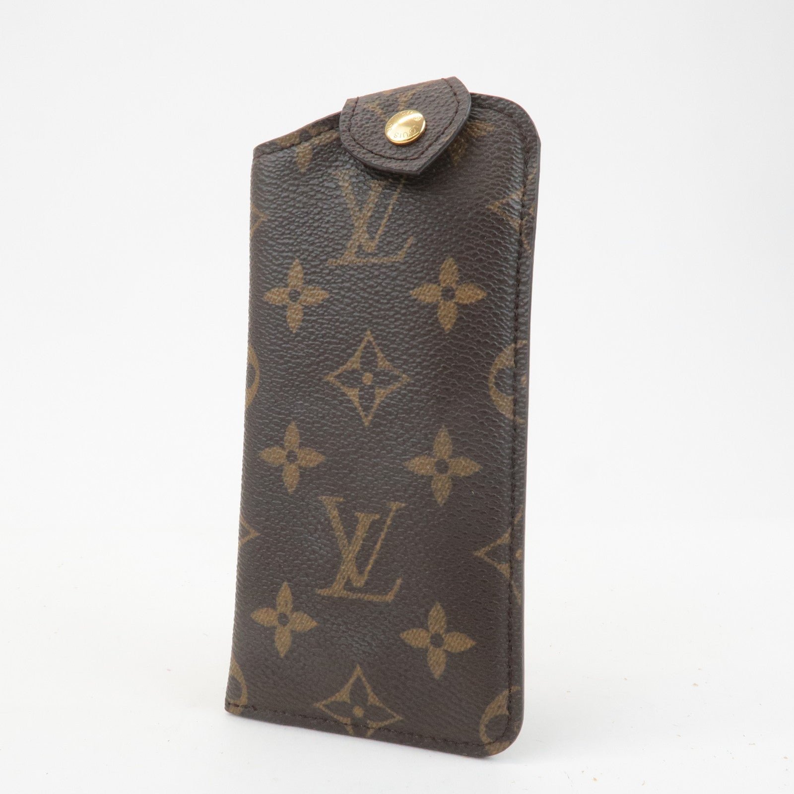 Louis Vuitton Monogram etui a lunettes PM Glasses Case M66545 Used