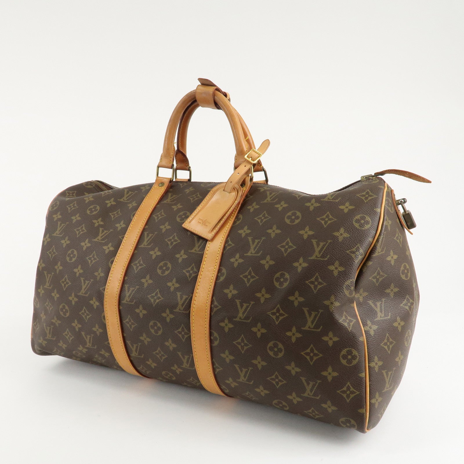 Louis Vuitton Monogram Keep All 50 Bag Boston Bag Brown M41426 Used