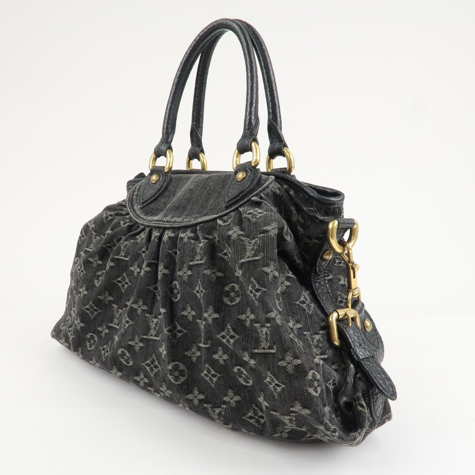 Louis Vuitton Monogram Denim Neo Cabby MM 2Way Bag Noir M95351 Used