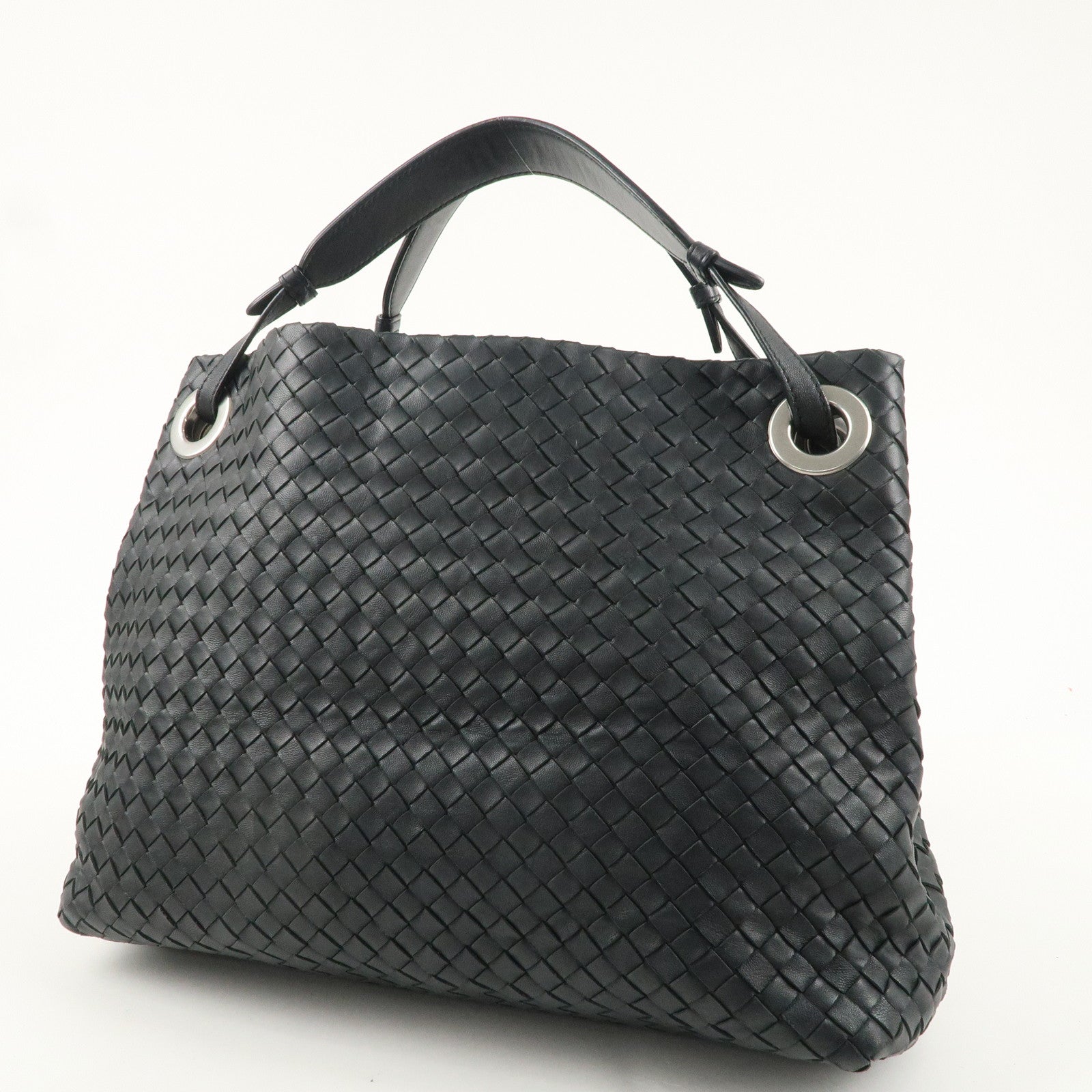 BOTTEGA VENETA Intrecciato Leather Small Garda Bag Black 405071