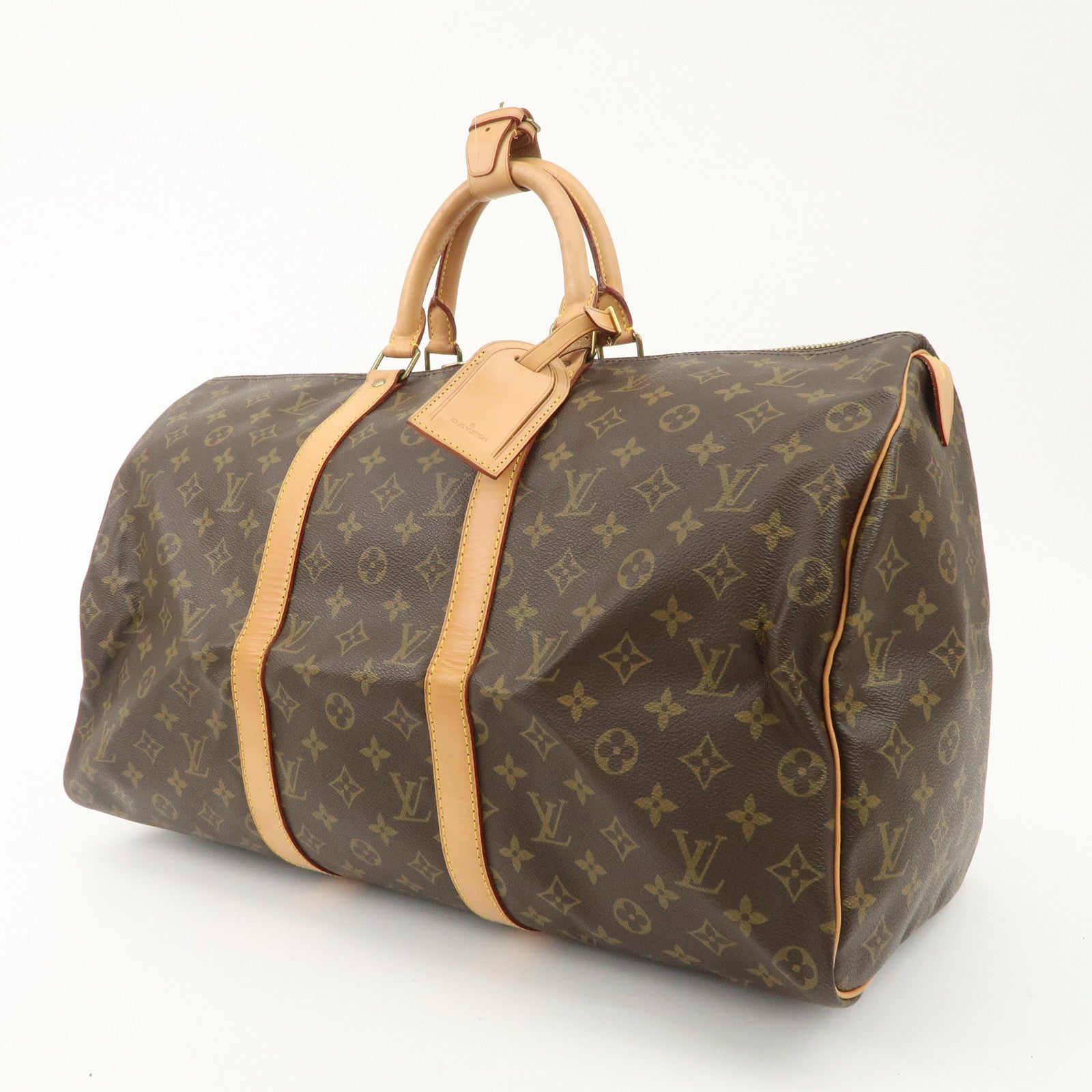 Louis Vuitton Monogram Keep All 50 Boston Bag Brown M41426