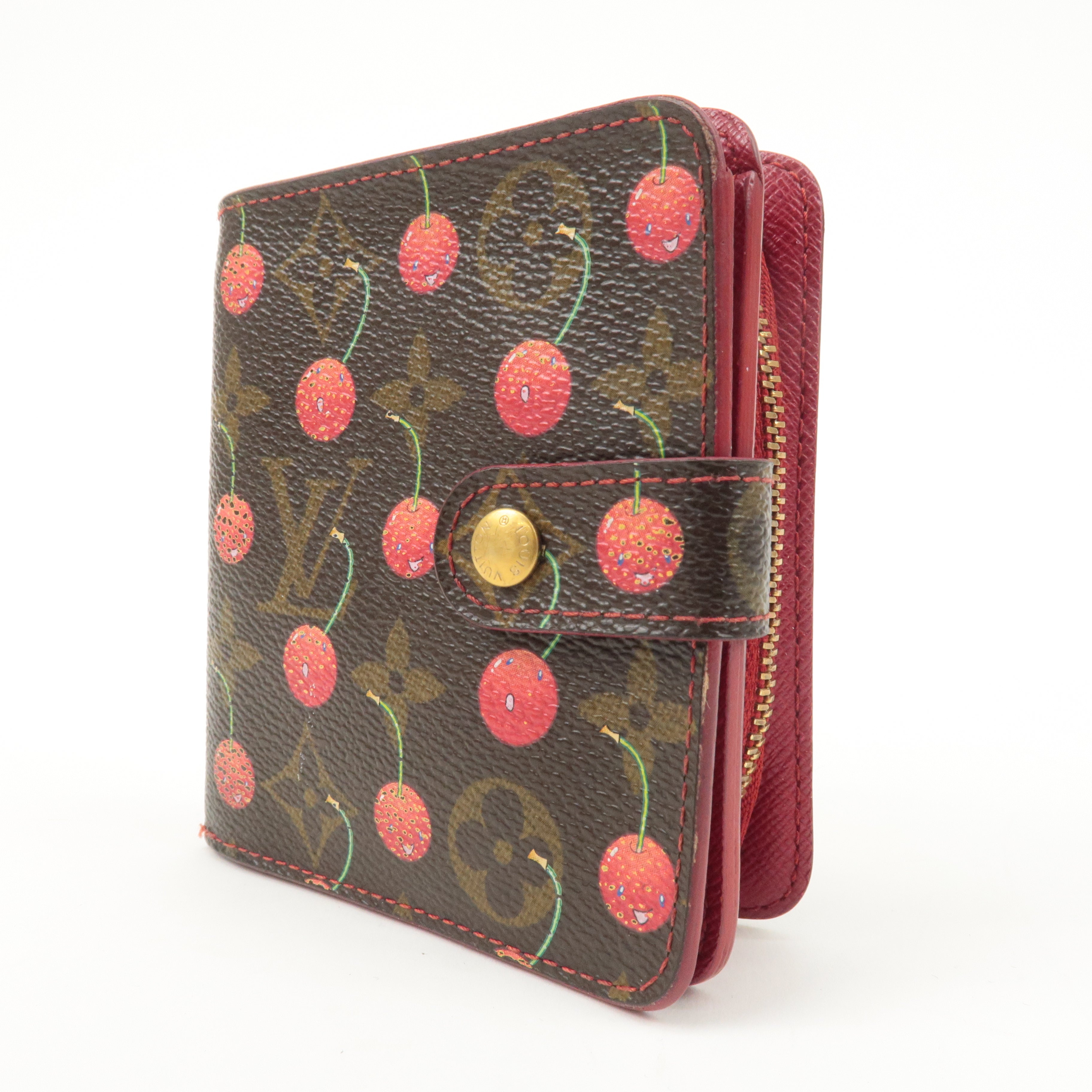 Louis Vuitton Monogram Cherry Compact Zip Bi-fold Wallet M95005