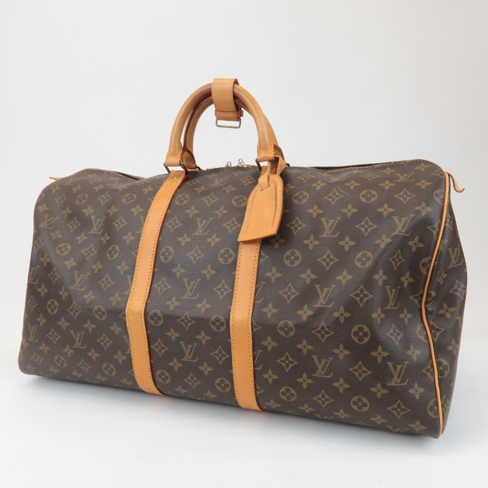 Louis Vuitton Monogram Keep All 55 Boston Bag Brown M41424 Used