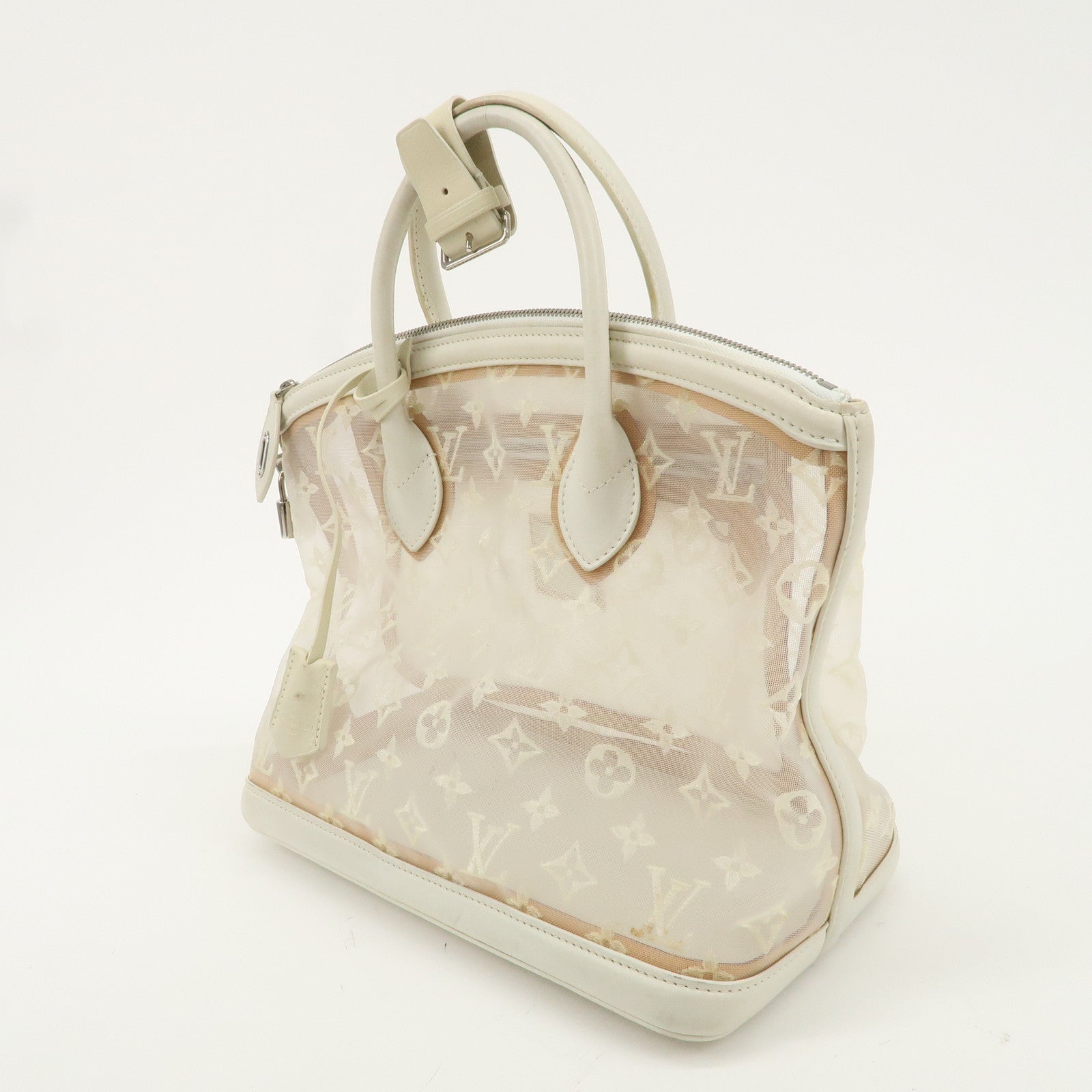 Louis Vuitton Monogram Transparence Lockit Hand Bag Blanc M40699