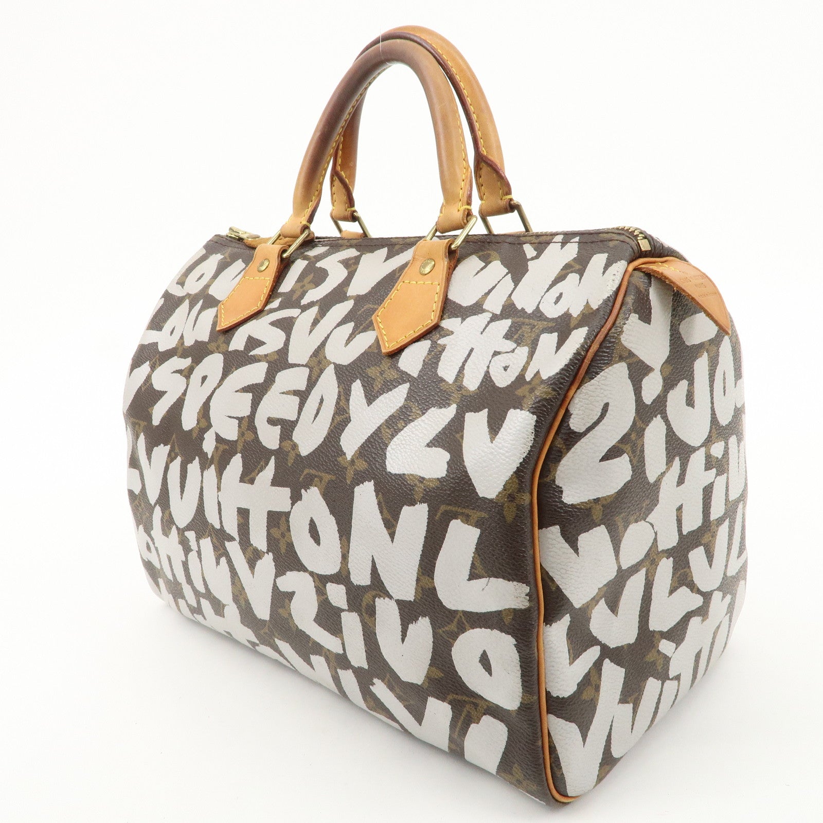 Louis Vuitton Monogram Graffiti Speedy 30 Boston Hand Bag M92195 Used