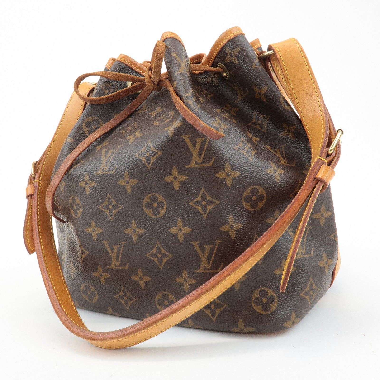 Louis Vuitton Monogram Petit Noe Shoulder Bag Brown M42226 Used