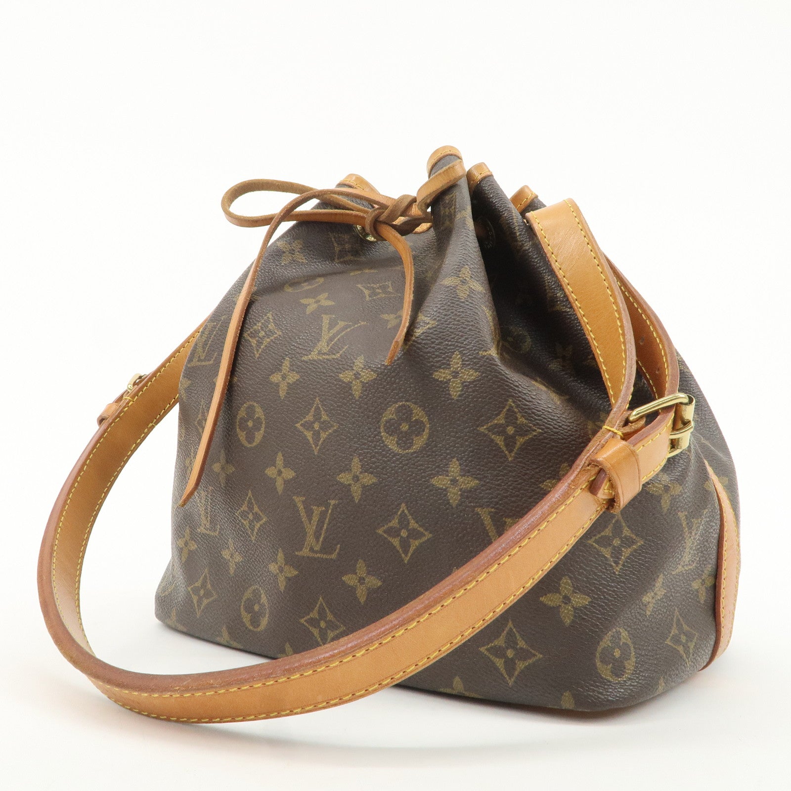 Louis Vuitton Monogram Petit Noe Shoulder Bag Brown M42226 Used