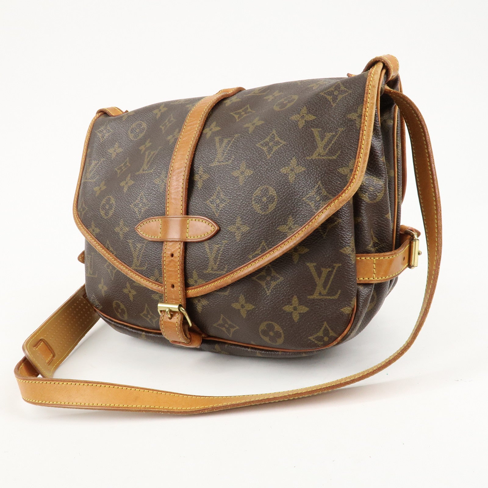 Louis Vuitton Monogram Saumur 30 Crossbody Bag Brown M42256 Used