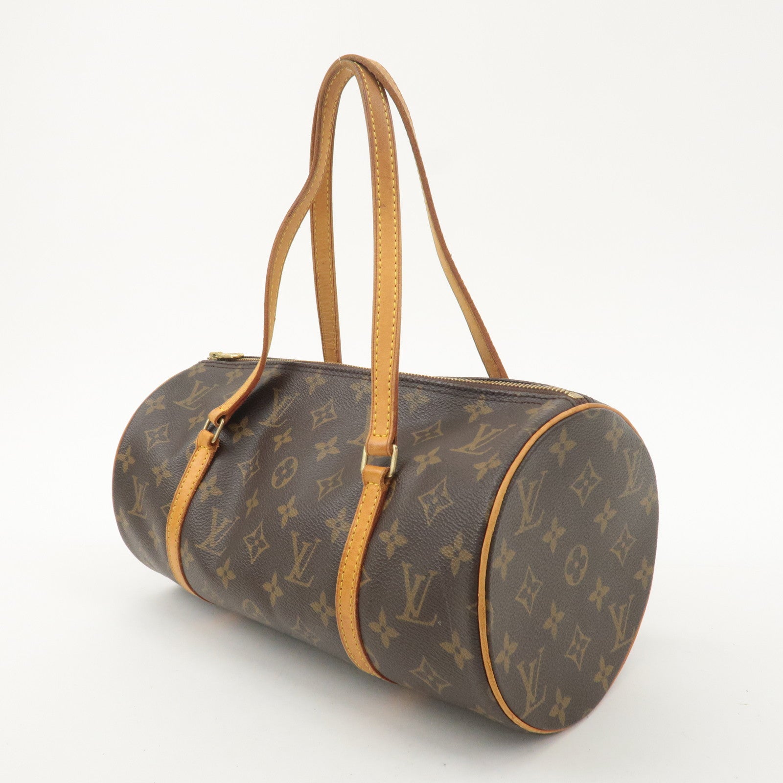 Louis Vuitton Monogram Papillon 30 Hand Bag 
Pouch Brown M51385