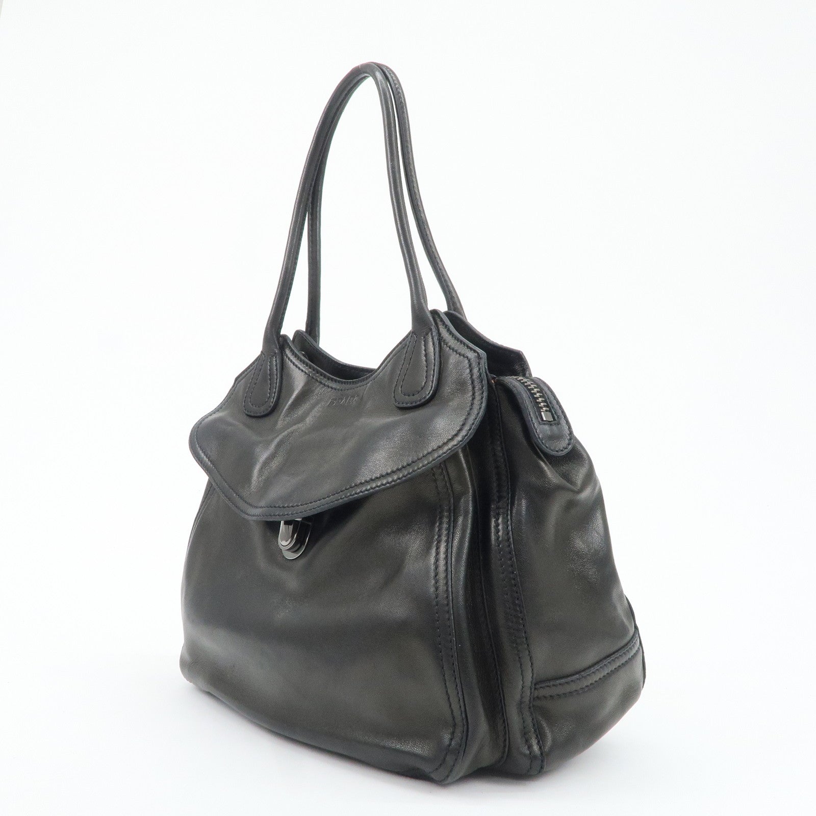 PRADA Leather Tote Bag Black