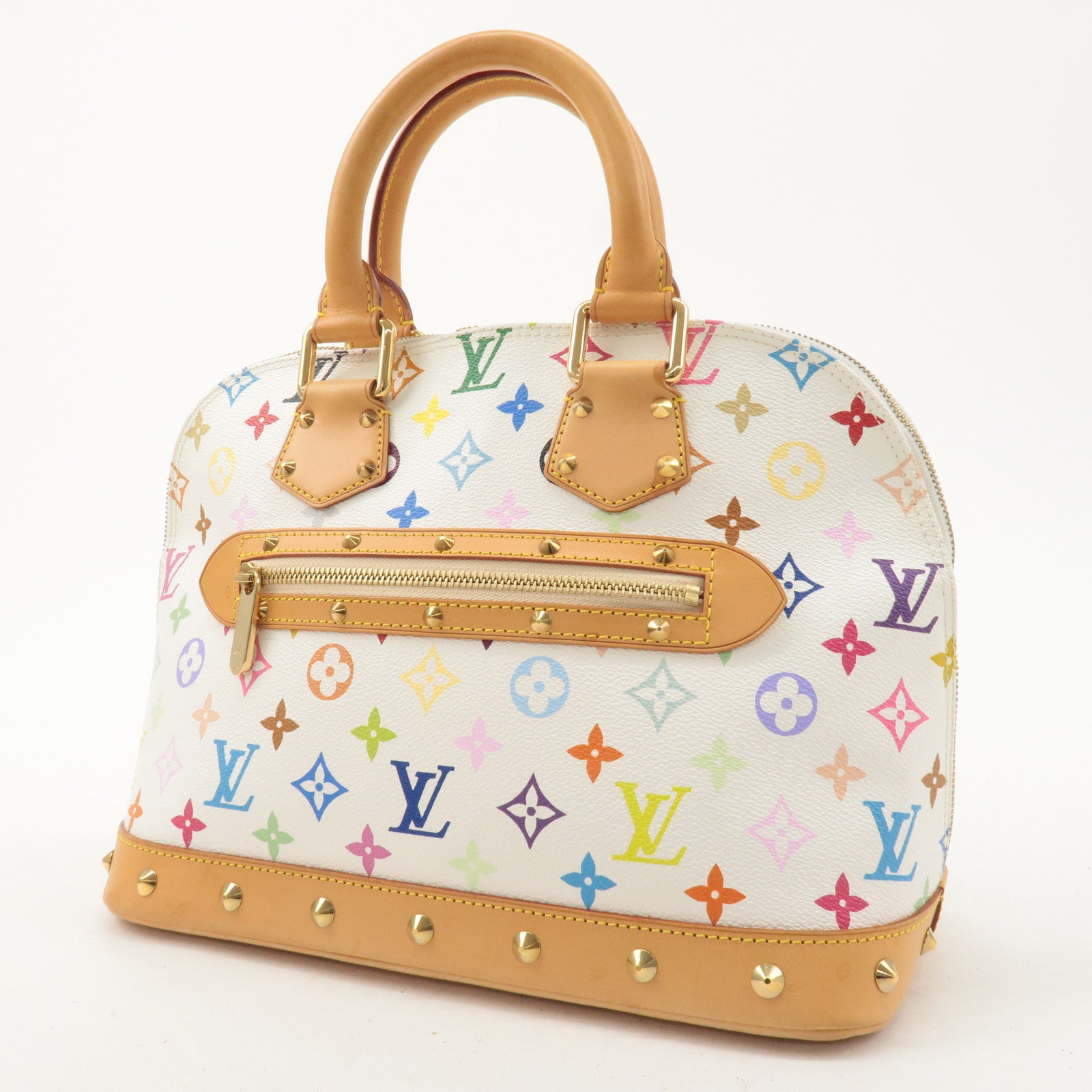 Louis Vuitton Monogram Multi Color Alma Hand Bag Blanc M92647