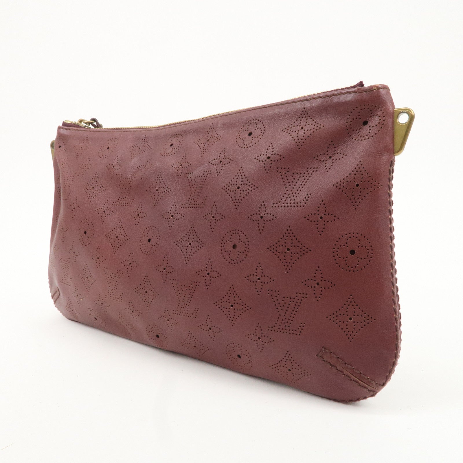 Louis Vuitton Monogram Onata Cuir Pochette Onata Aubergine M40003 Used