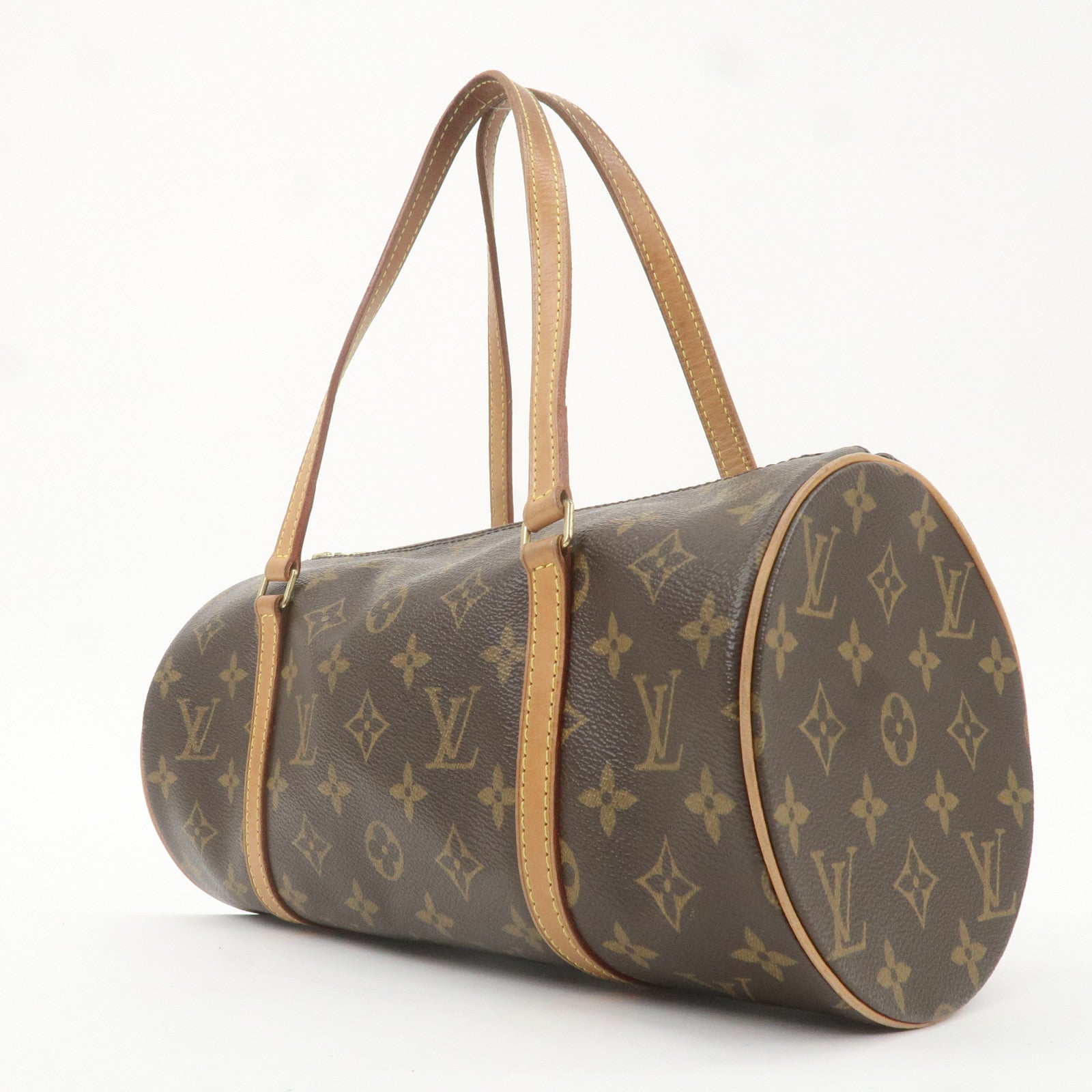 Louis Vuitton Monogram Papillon 30 Hand Bag Brown M51385