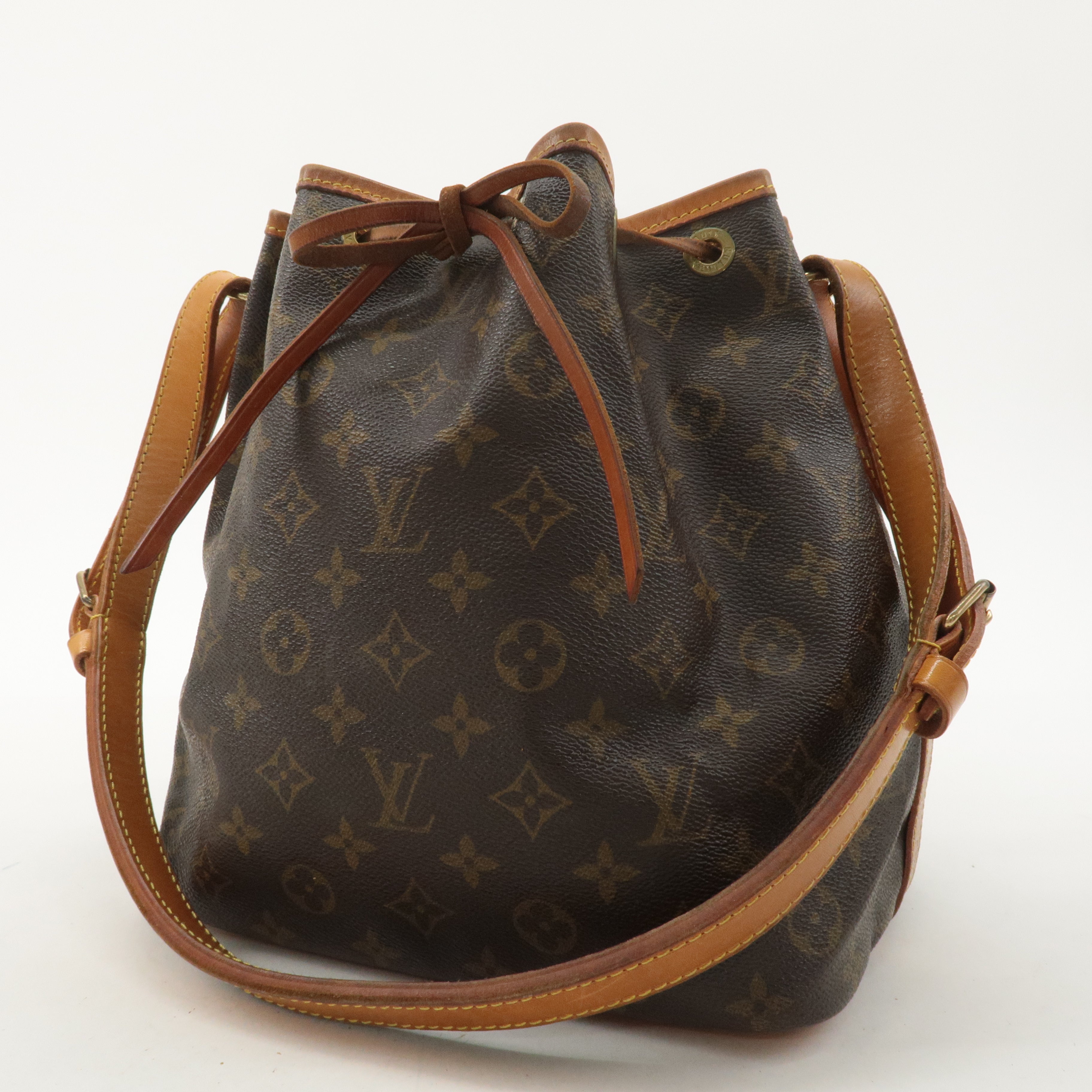 Louis Vuitton Monogram Petit Noe Shoulder Bag Brown M42226