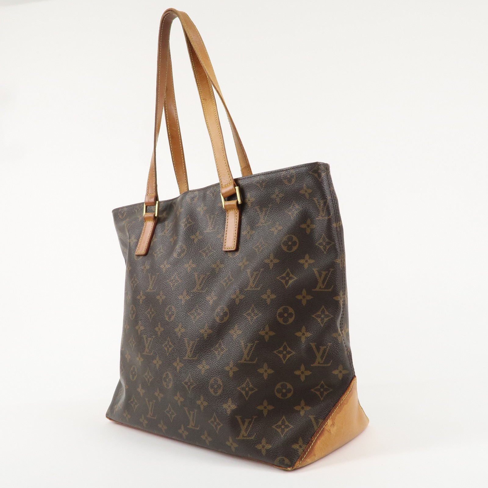 Louis Vuitton Monogram Cabas Mezzo Tote Bag Brown M51151