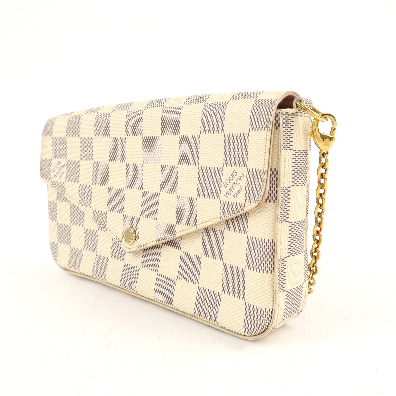 Louis Vuitton Damier Azur Pochette Félicie Shoulder Bag N63106 Used