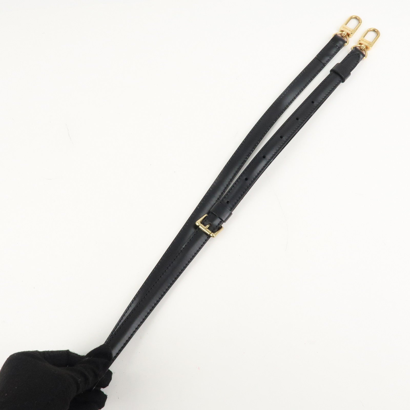 Louis Vuitton Leather Shoulder Strap For Epi Bag Noir 120cm Used