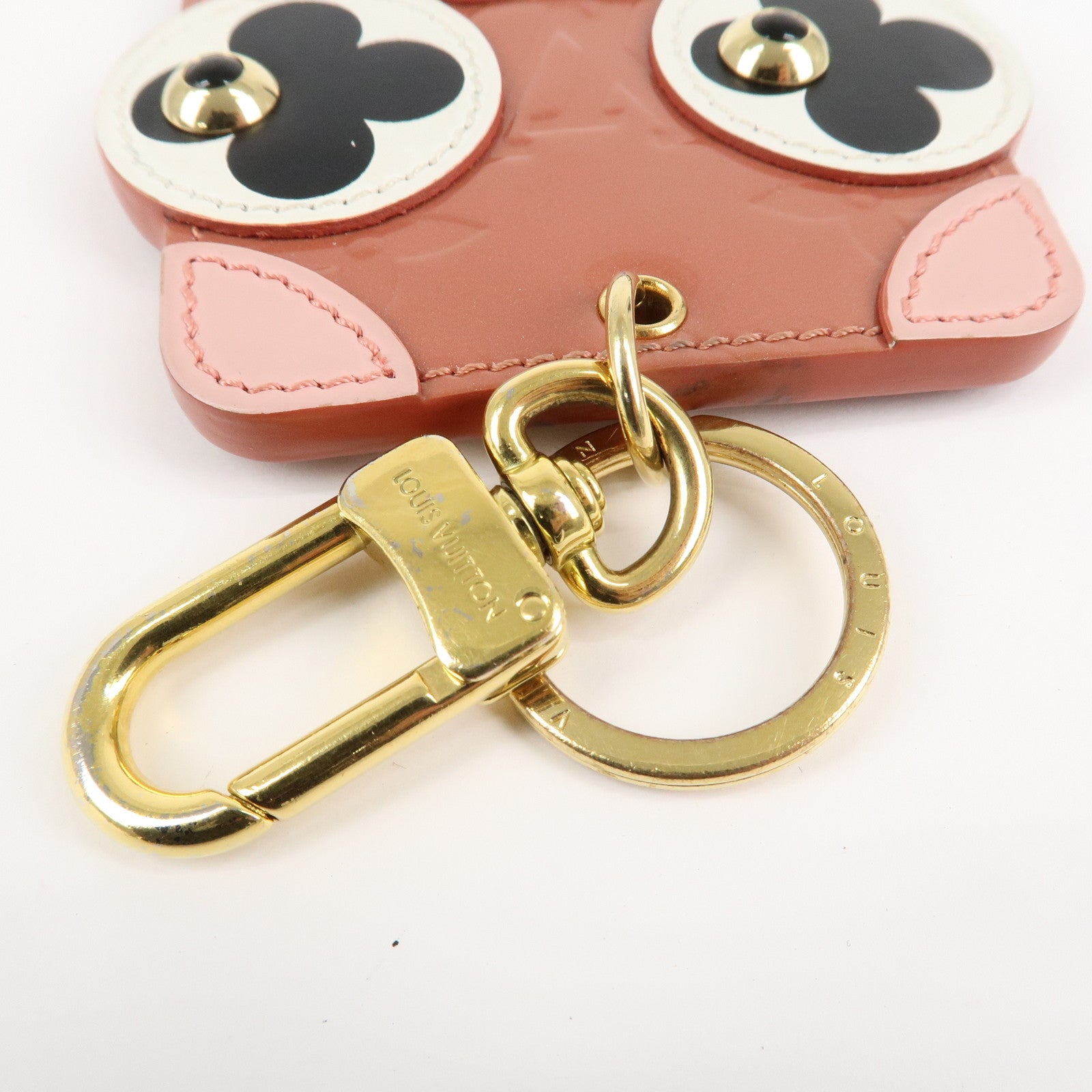 Louis Vuitton Monogram Vernis Porte Cles Animal Face M68217