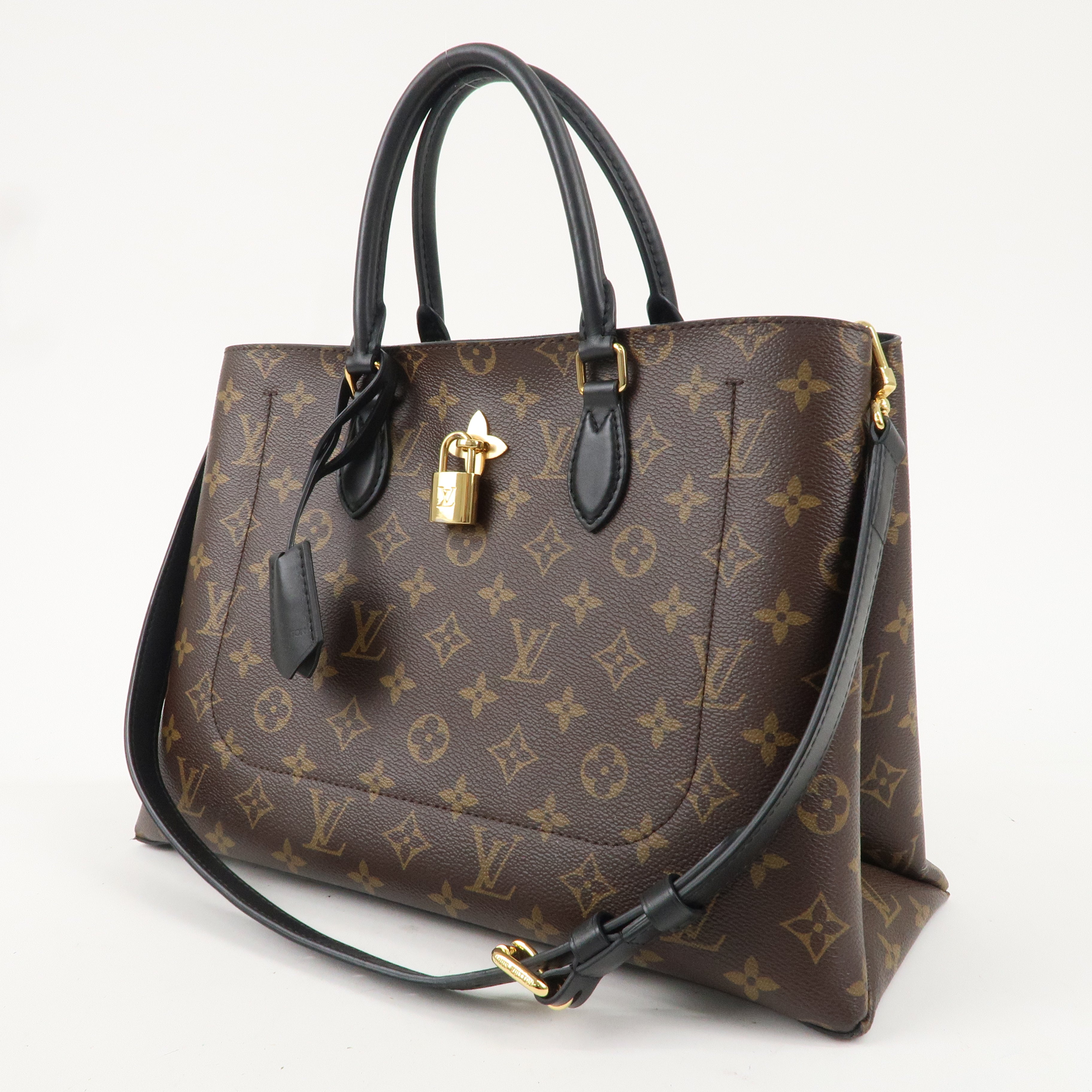 Louis Vuitton Monogram Flower Tote 2Way Hand Bag Noir M43550