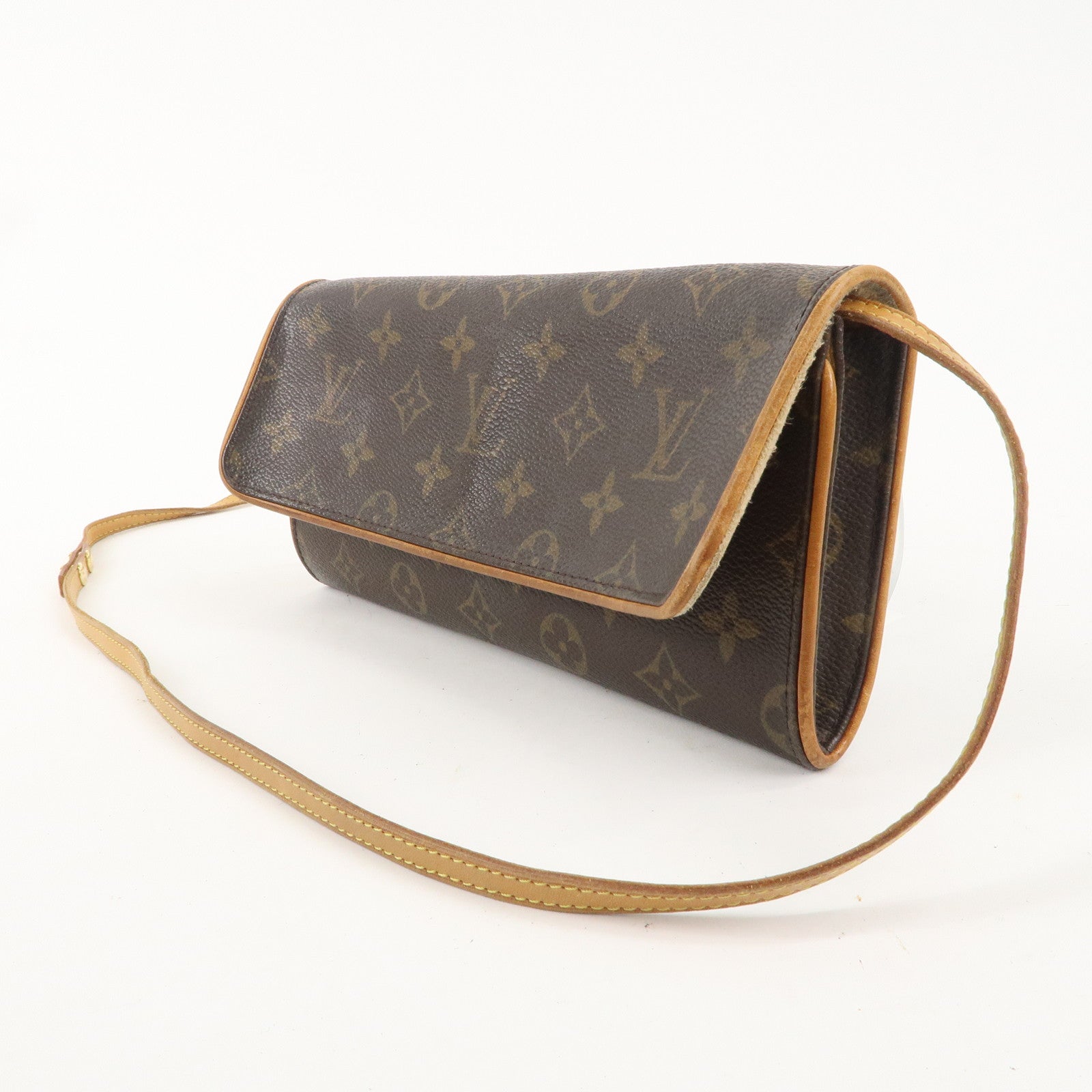 Louis Vuitton Monogram Pochette Twin GM 2Way Bag Brown M51852