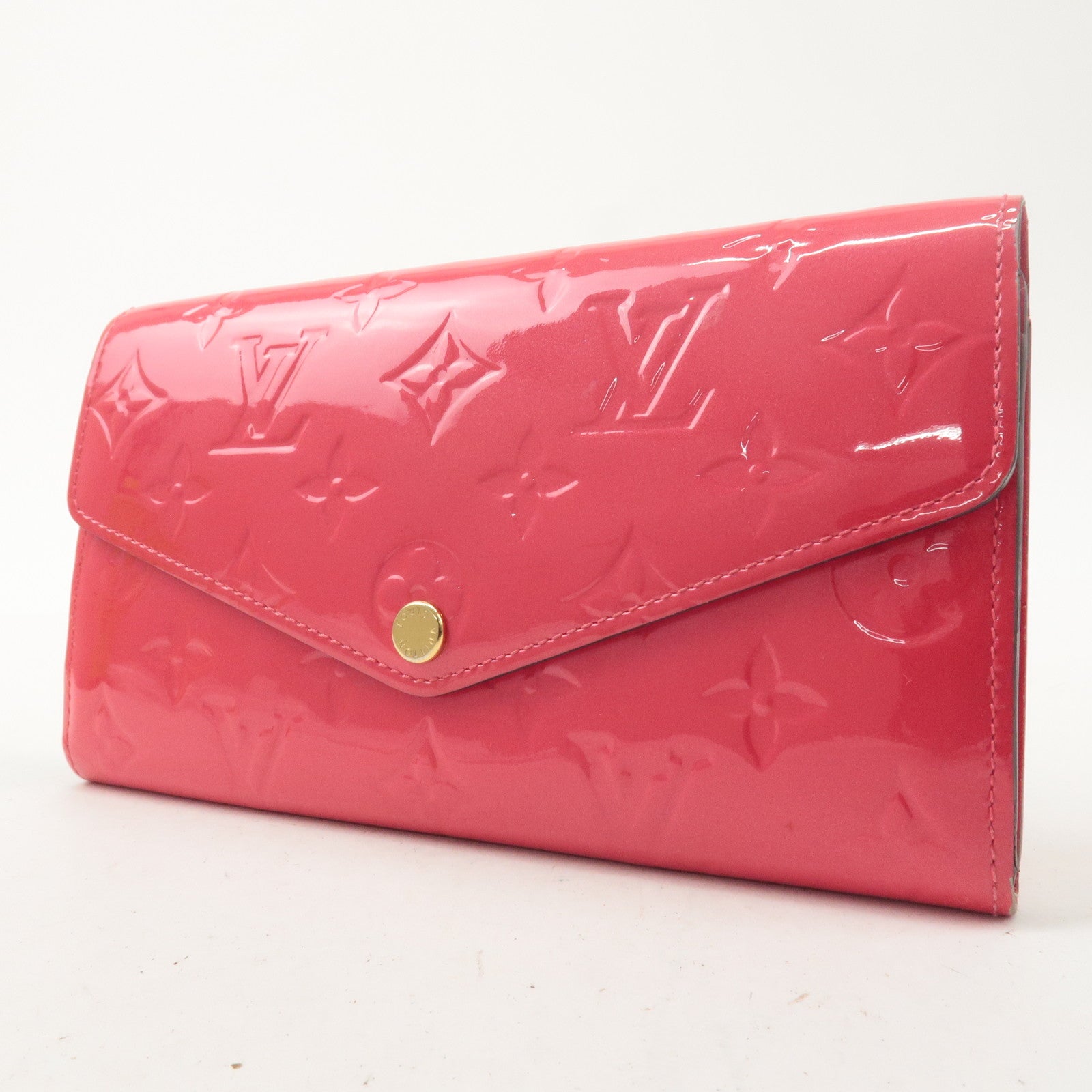 Louis Vuitton Monogram Vernis Portefeuille Sarah Hot Pink M90313