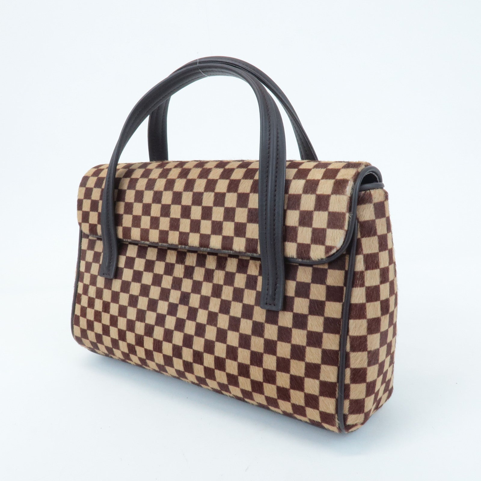 Louis Vuitton Damier Sauvage Lion Hand Bag Beige Brown M92131