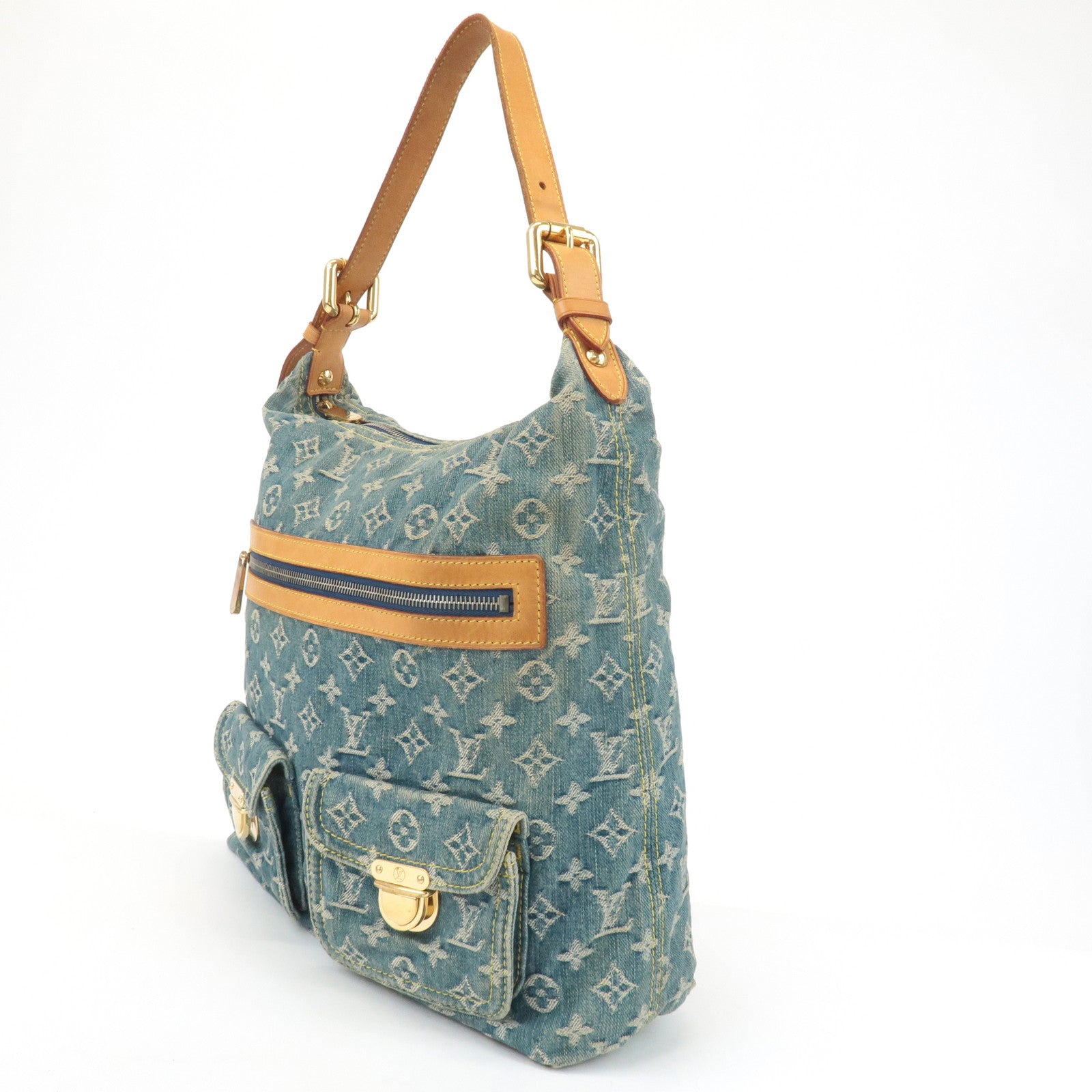 Louis Vuitton Monogram Denim Baggy GM Shoulder Bag M95048 Used