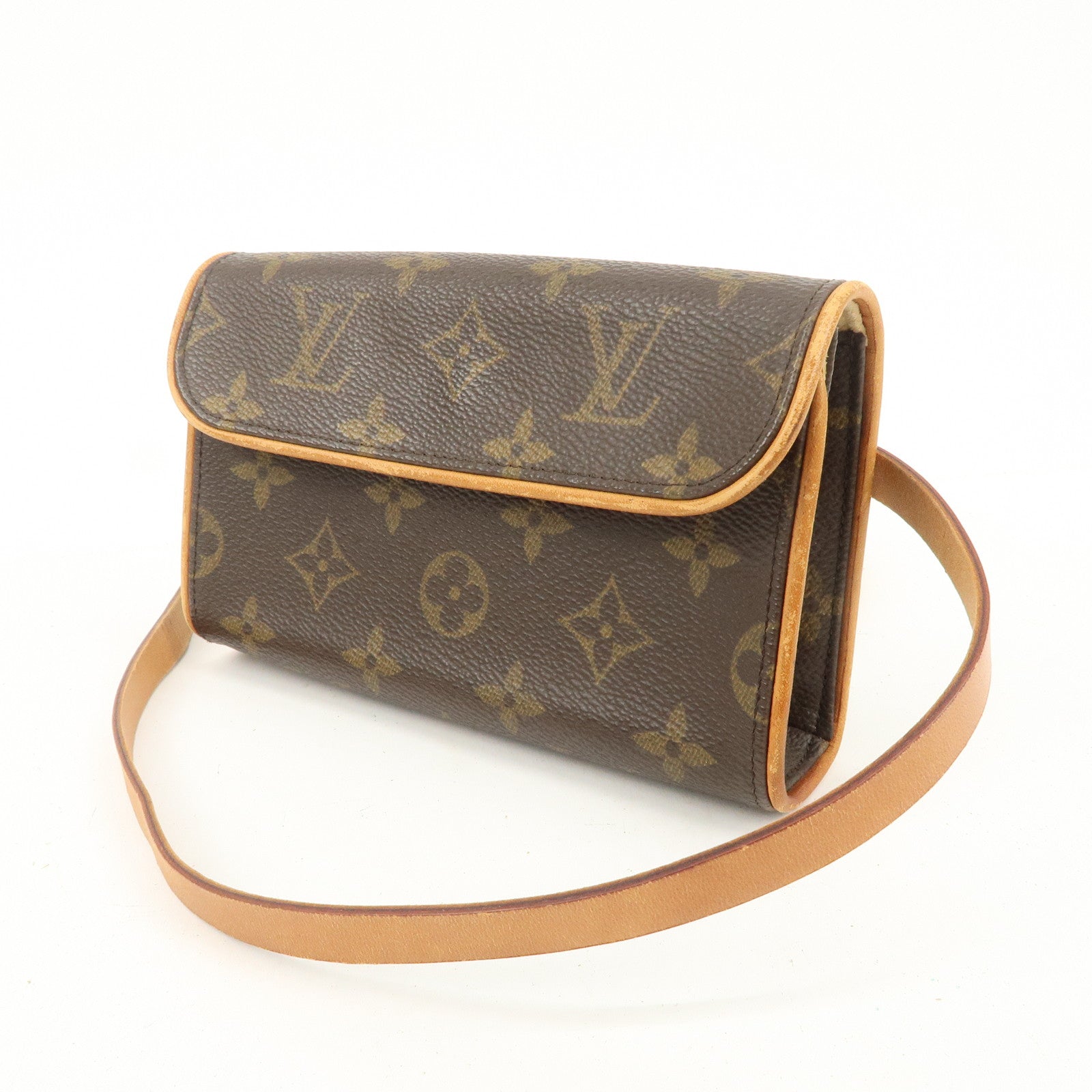 Louis Vuitton Monogram Pochette Florentine Waist Bag Belt S M51855 Used