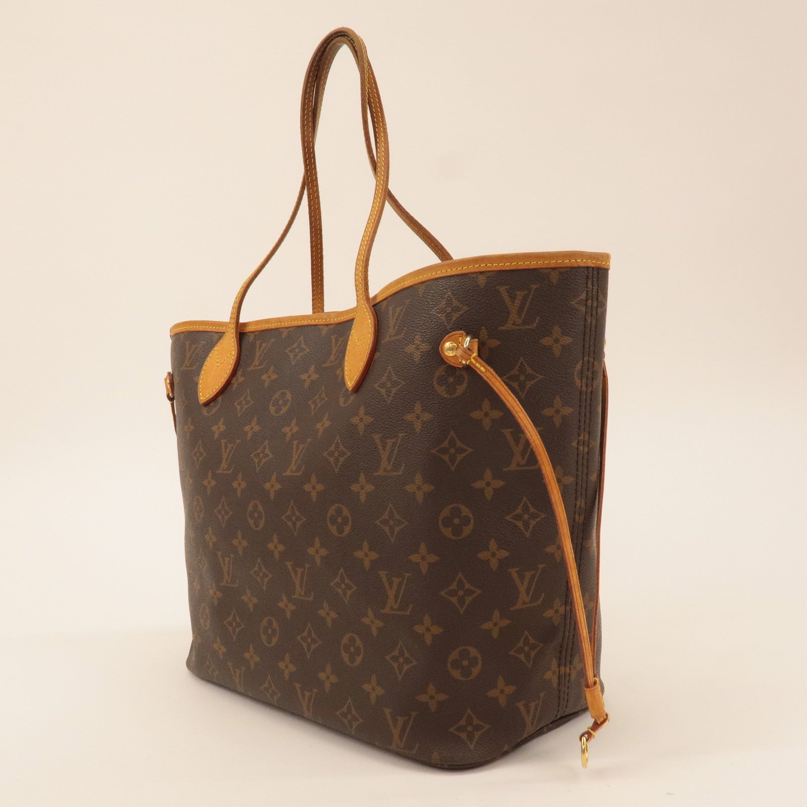 Louis Vuitton Monogram Neverfull MM Tote Bag Brown M40156