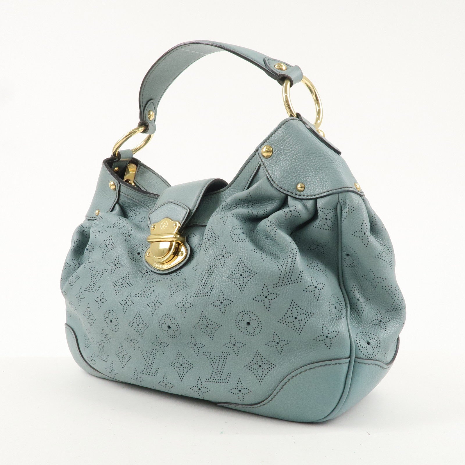 Louis Vuitton Monogram Mahina Solar PM Hand Bag Blue Shell M93444