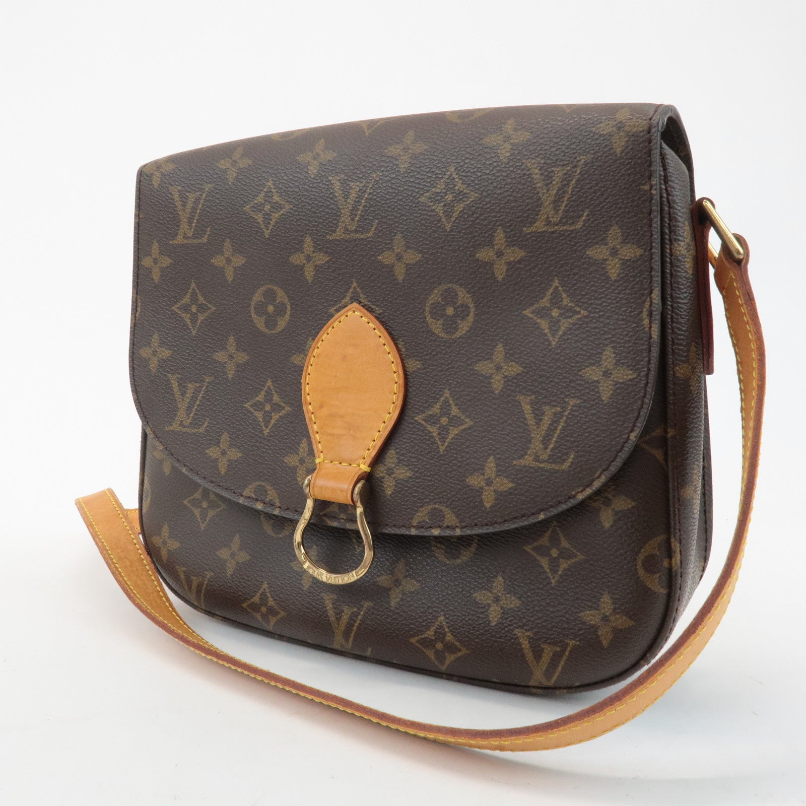 Louis Vuitton Monogram Saint Cloud GM Shoulder Bag Brown M51242 Used