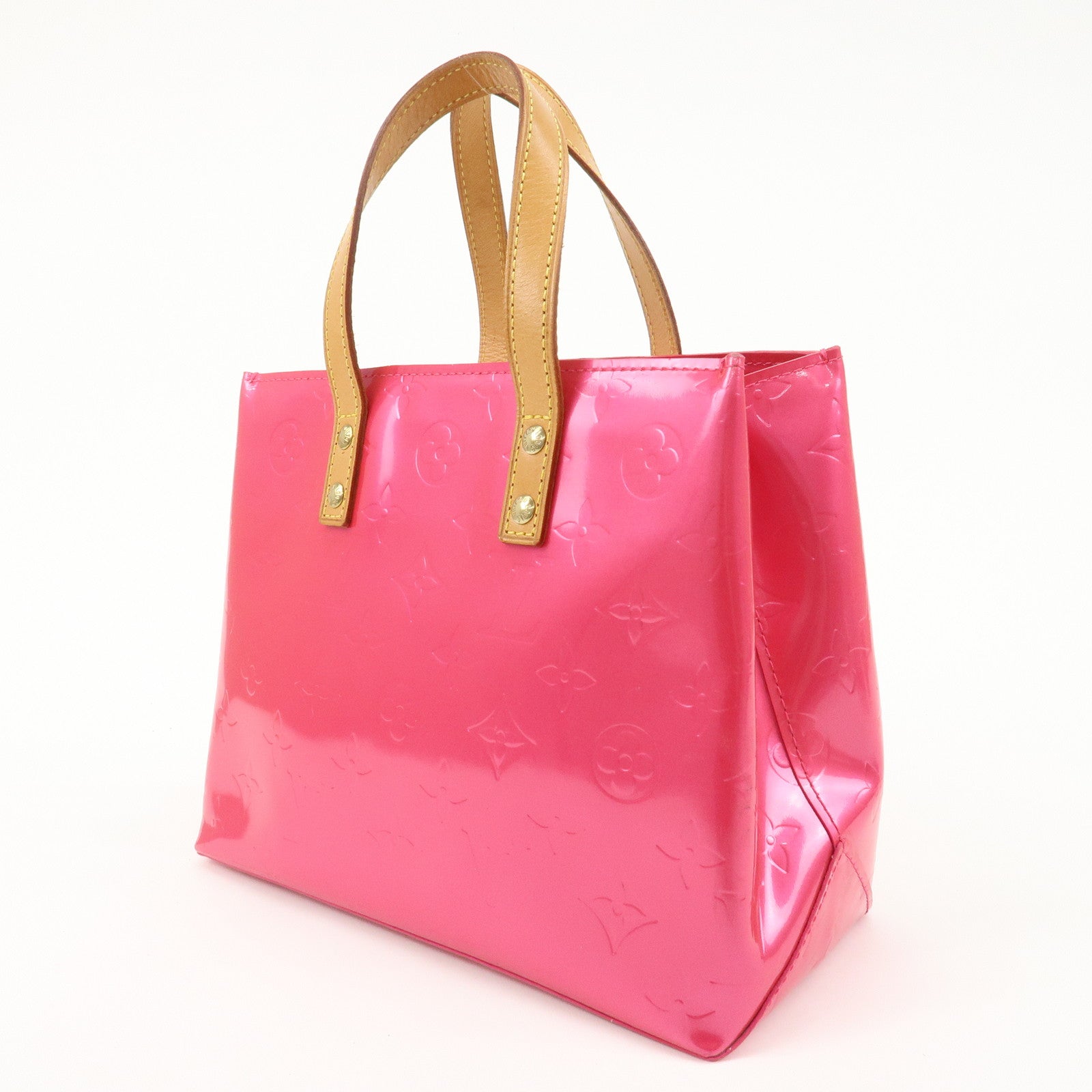 Louis Vuitton Monogram Vernis Lead PM Hand Bag Pink M91221 Used