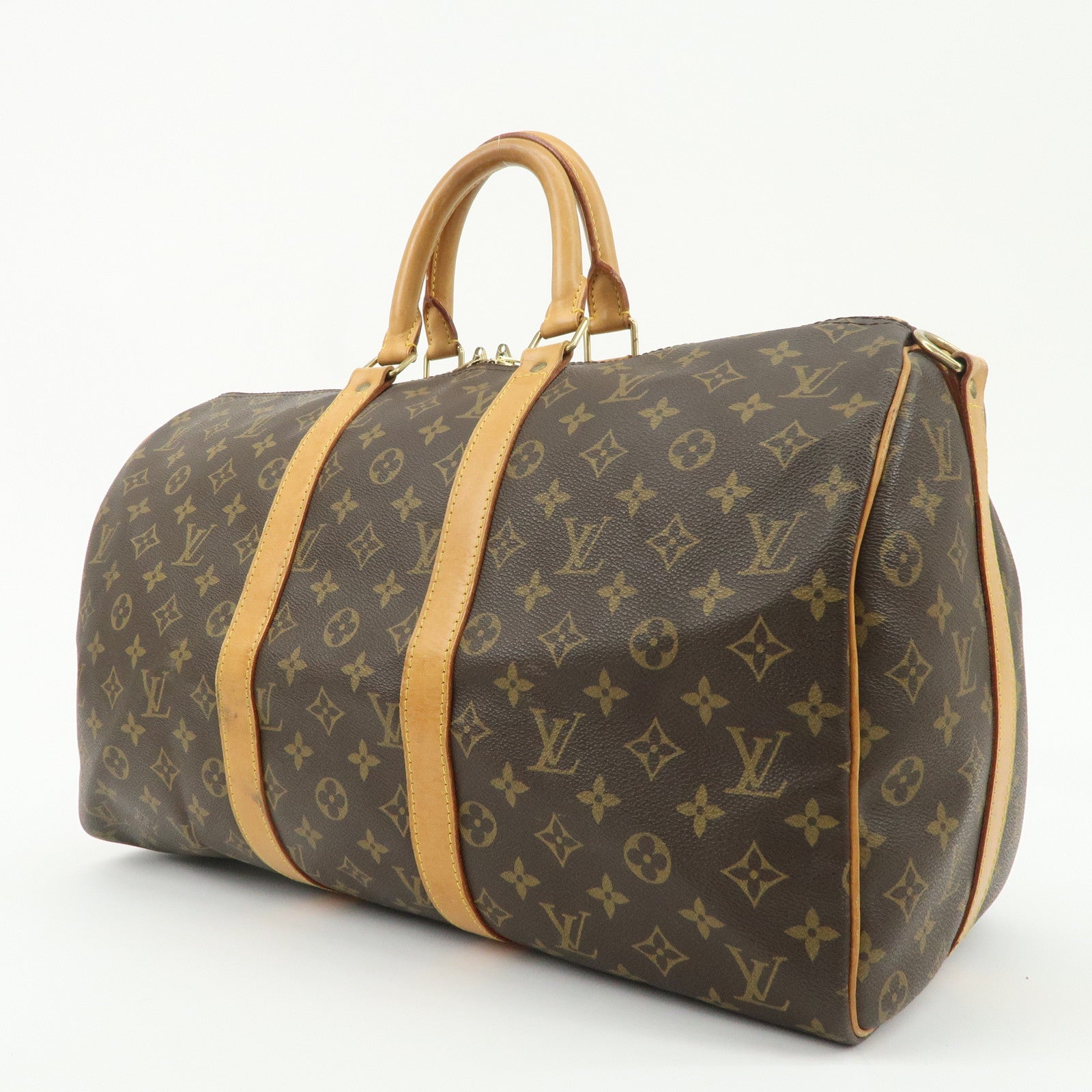 Louis Vuitton Monogram Keep All Bandouliere 45 Boston Bag M41418 Used