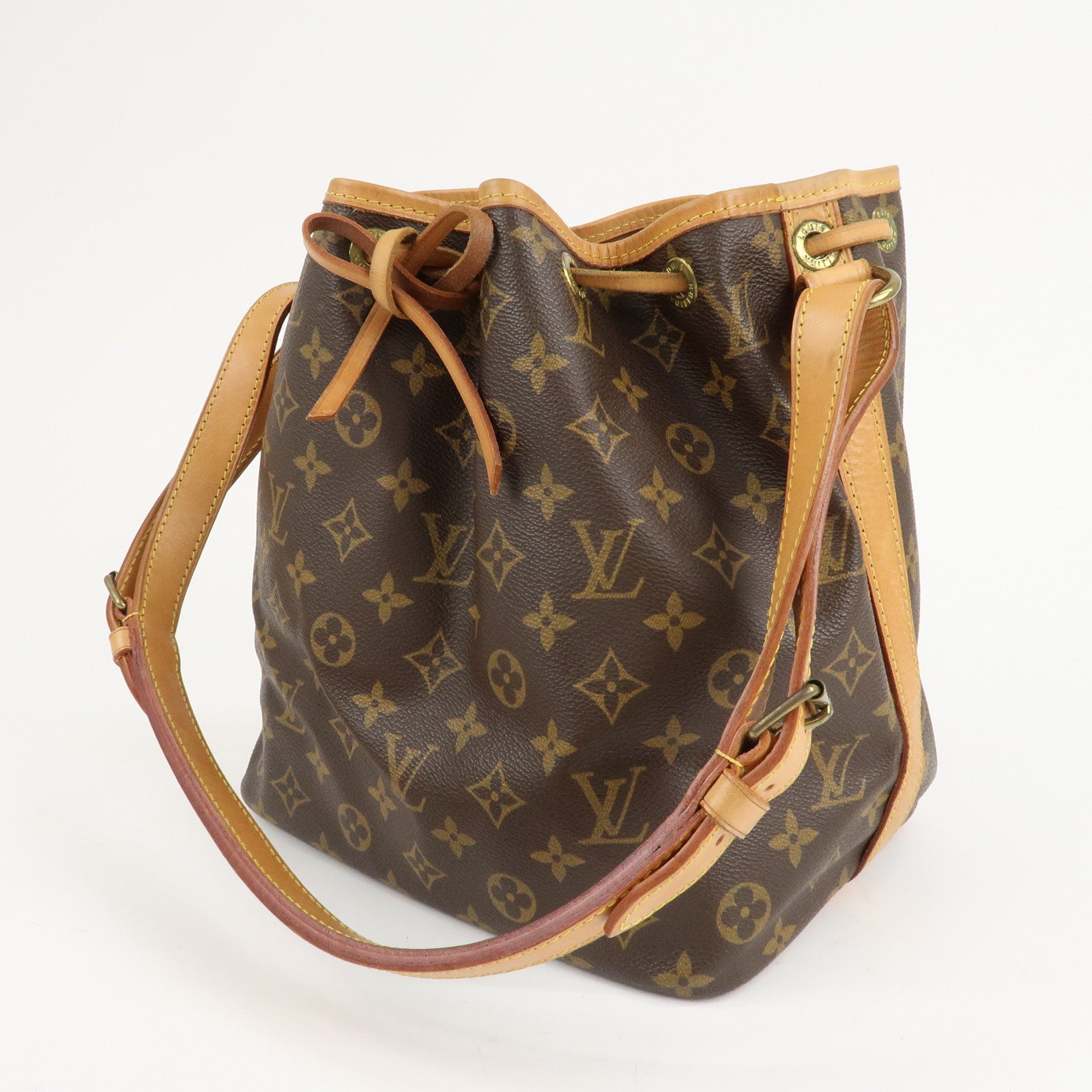 Louis Vuitton Monogram Petit Noe Shoulder Bag Brown M42226 Used