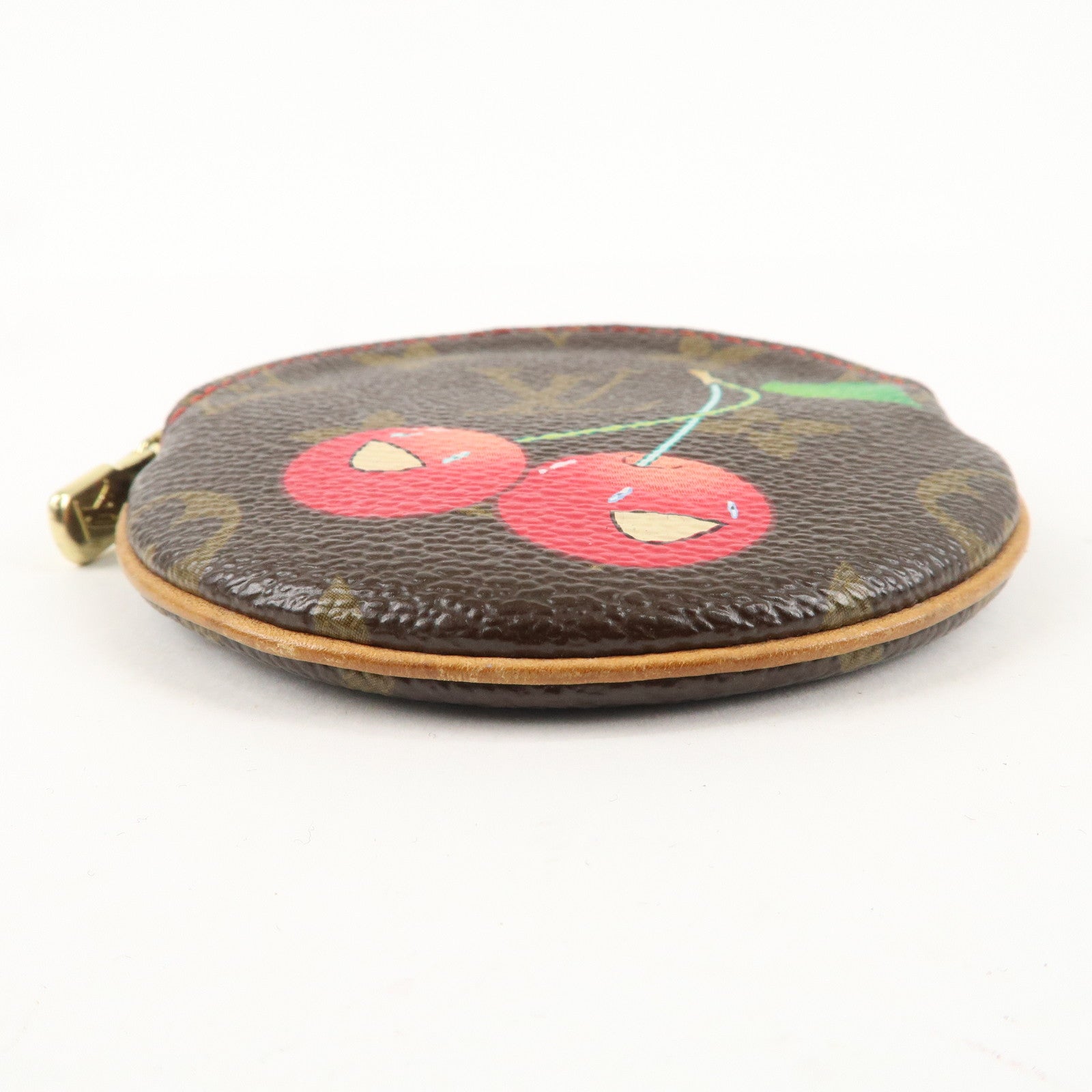 Louis Vuitton Monogram Cherry Porte Monnaie Rond Coin Case M95043