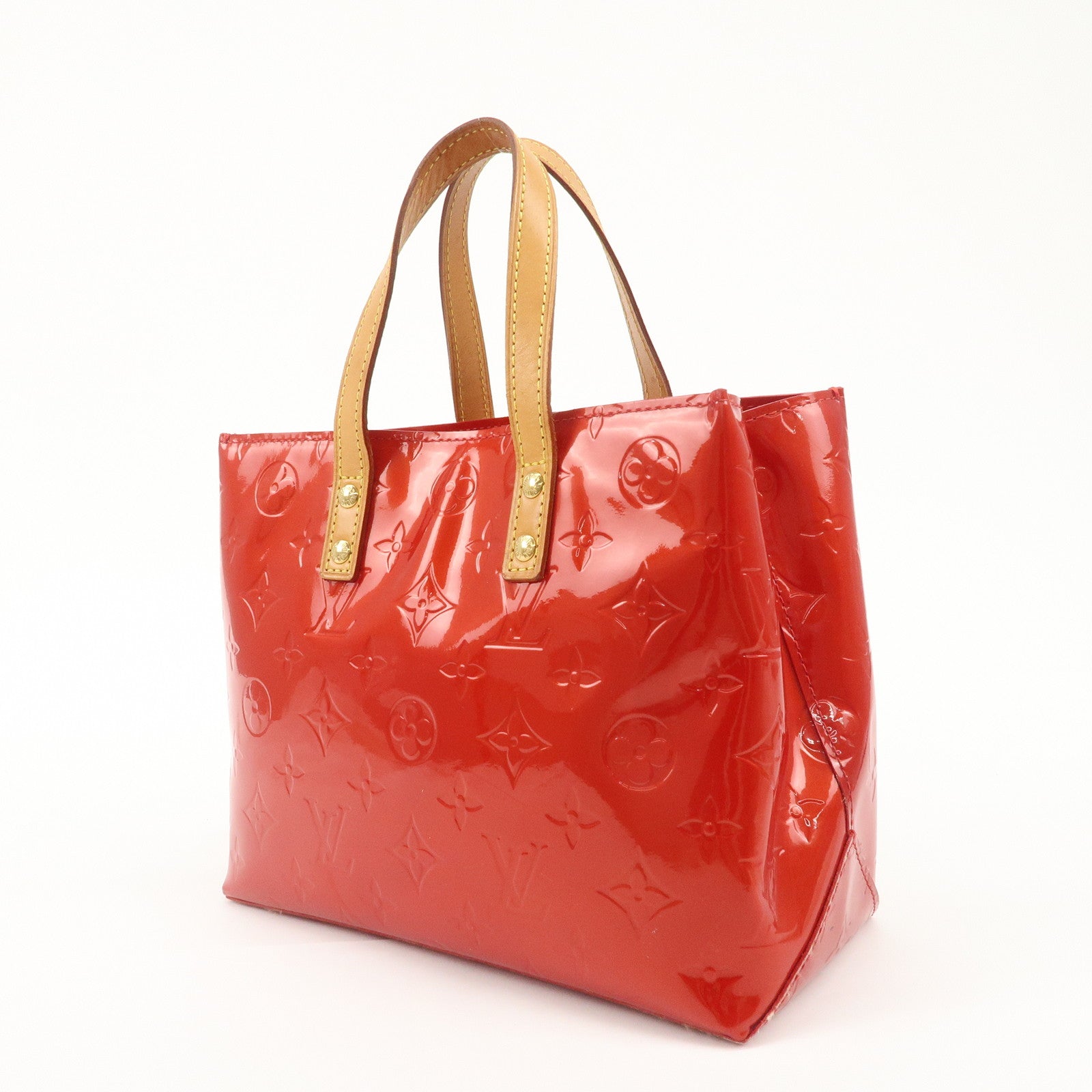 Louis Vuitton Monogram Vernis Lead PM Hand Bag M91088 Rouge Used