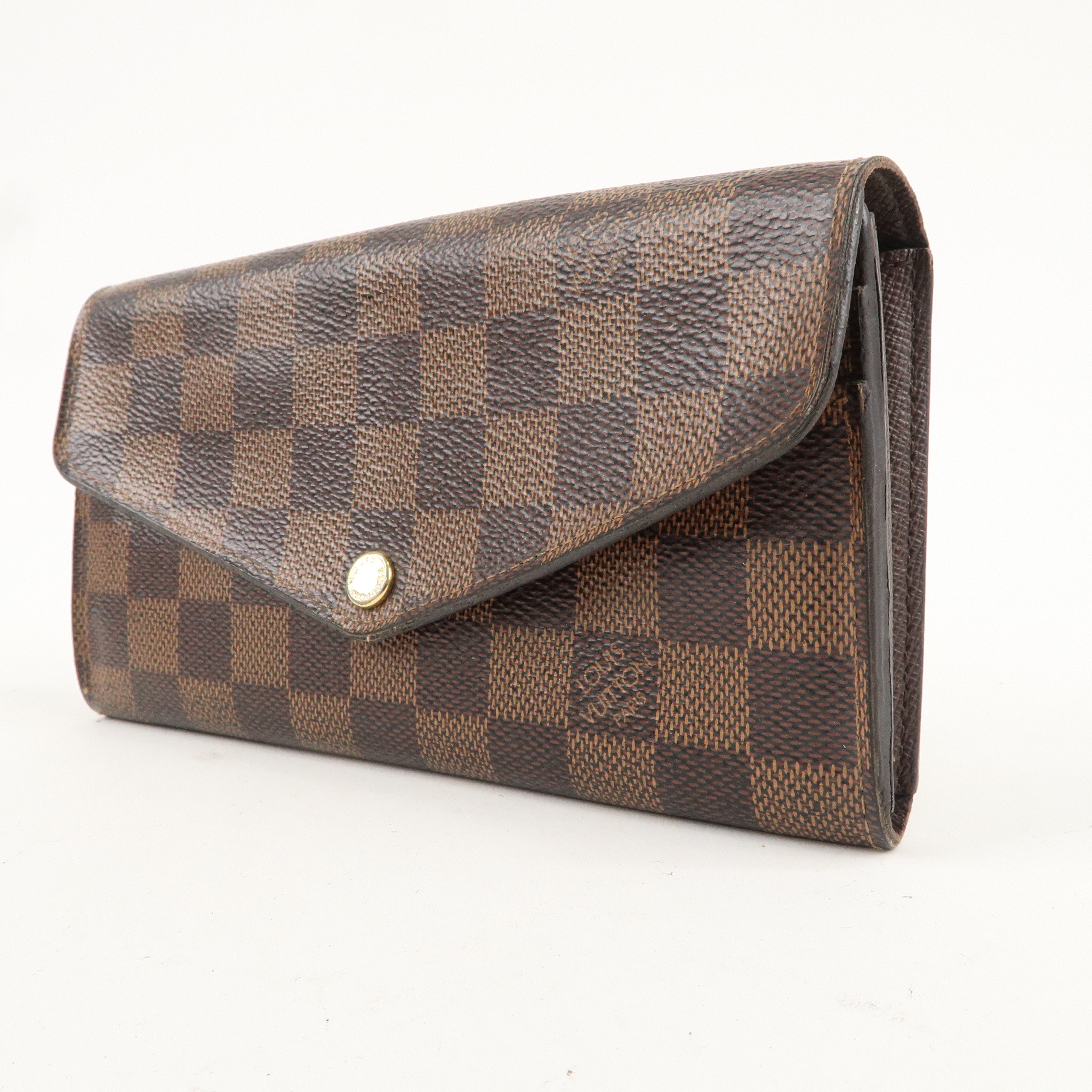 Louis Vuitton Damier Ebene Portefeuille Sarah Long Wallet N63209