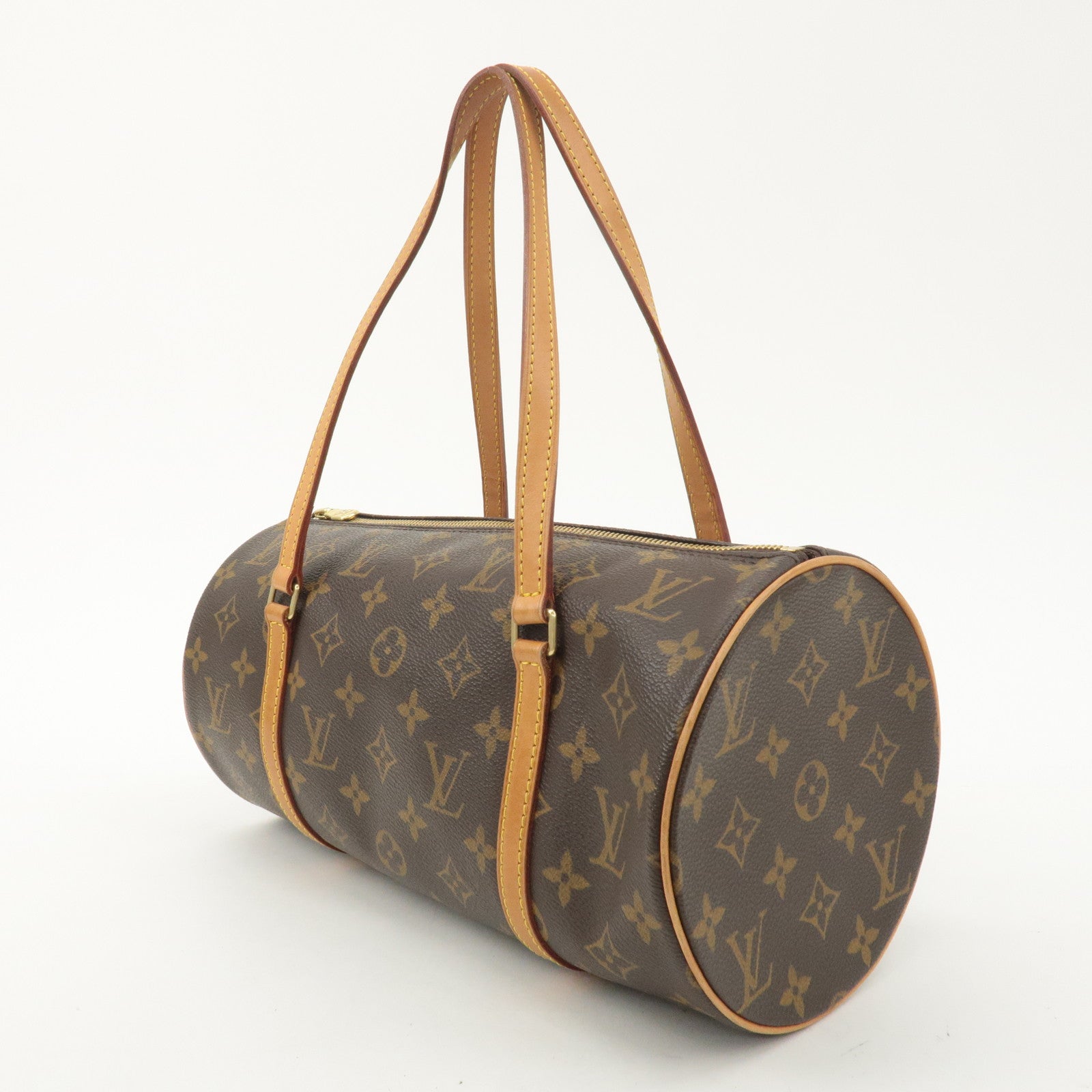 Louis Vuitton Monogram Papillon 30 Hand Bag Brown M51385