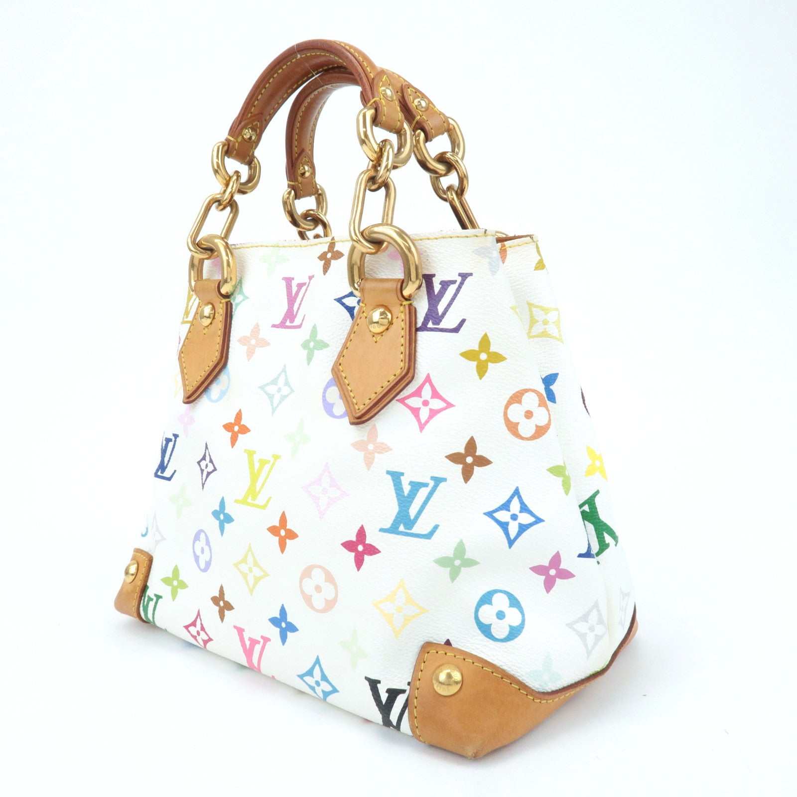 Louis Vuitton Monogram Multicolor Audra Hand Bag Blanc M40047 Used