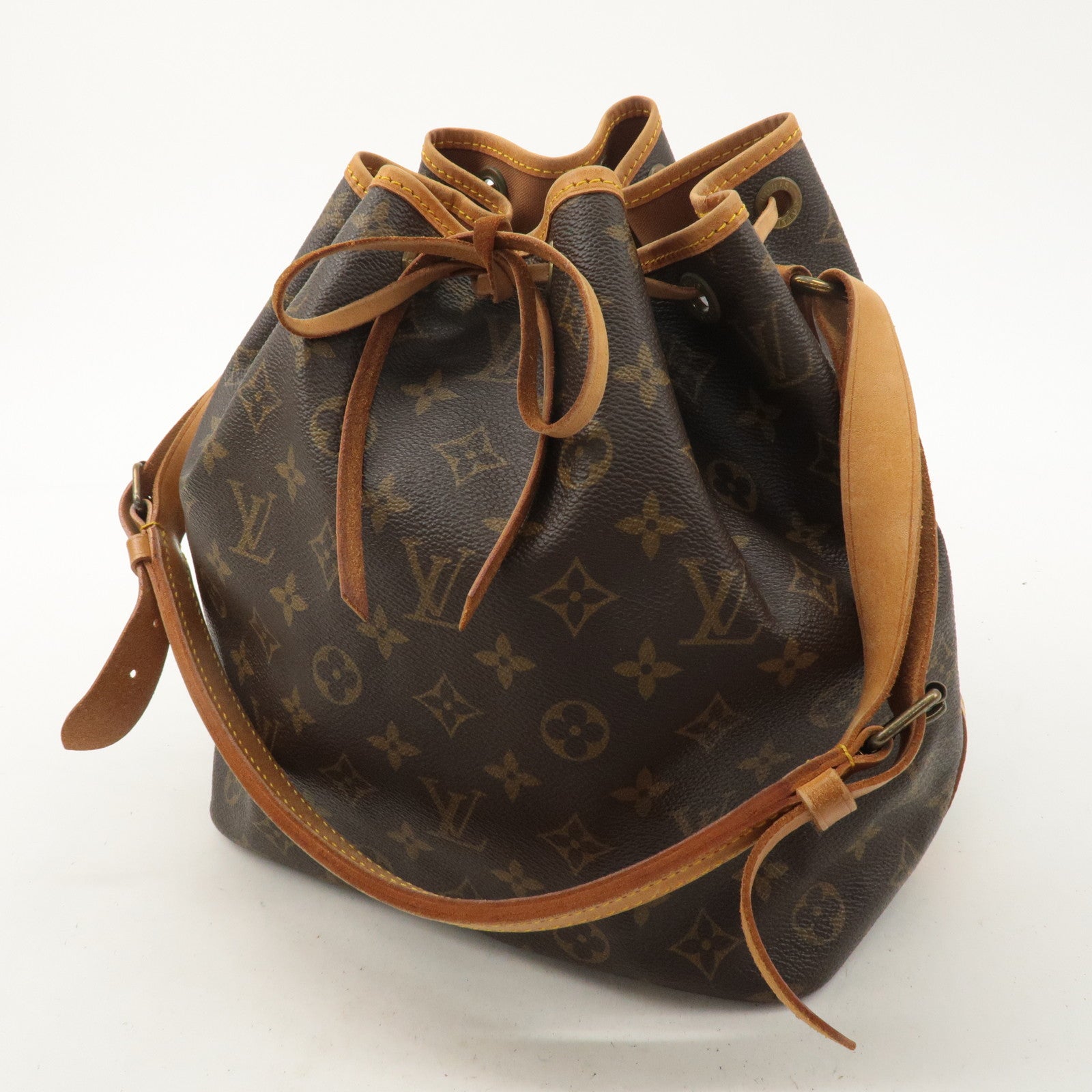 Louis Vuitton Monogram Petit Noe Shoulder Bag Brown M42226