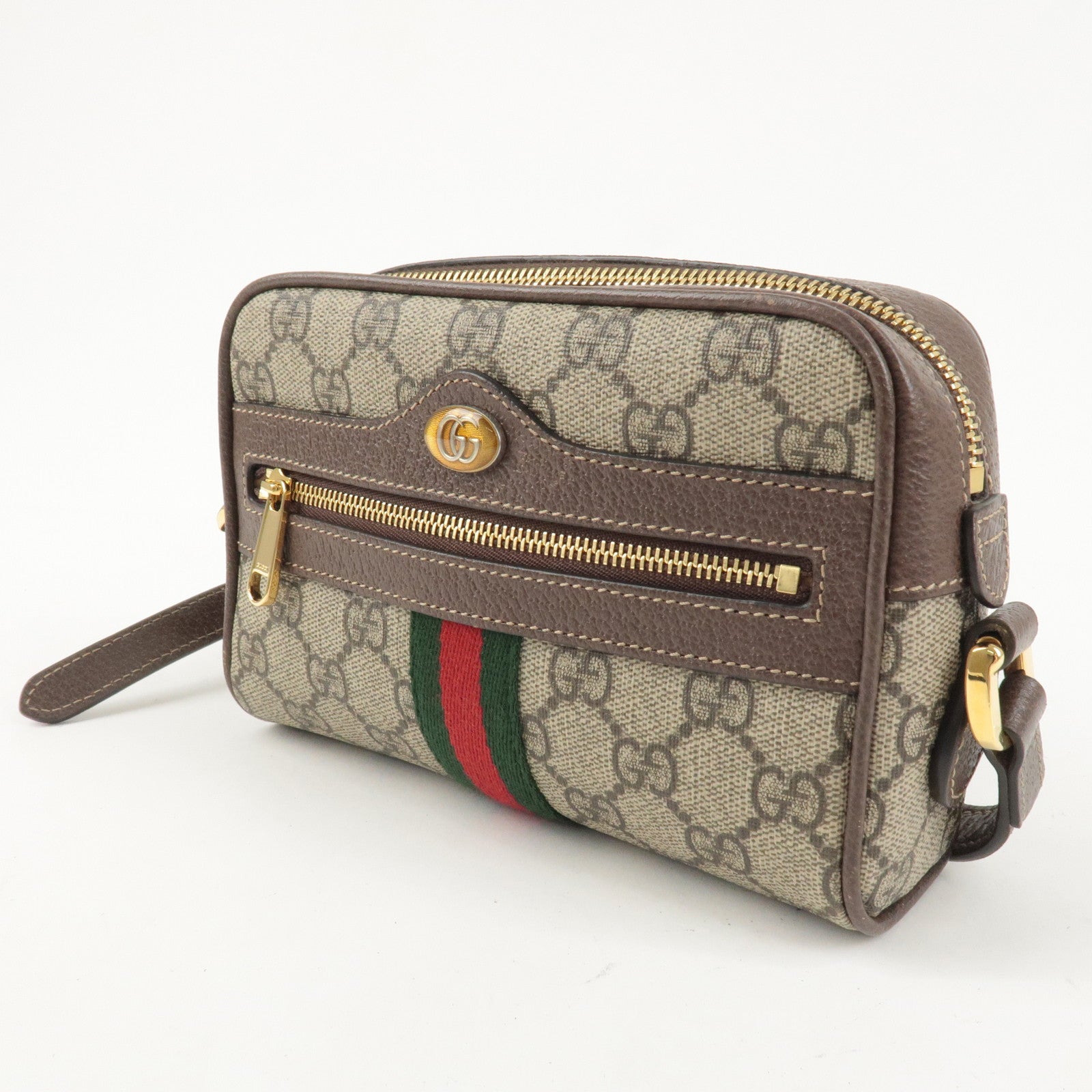 GUCCI Ophidia GG Supreme Mini Shoulder Bag Brown 517350