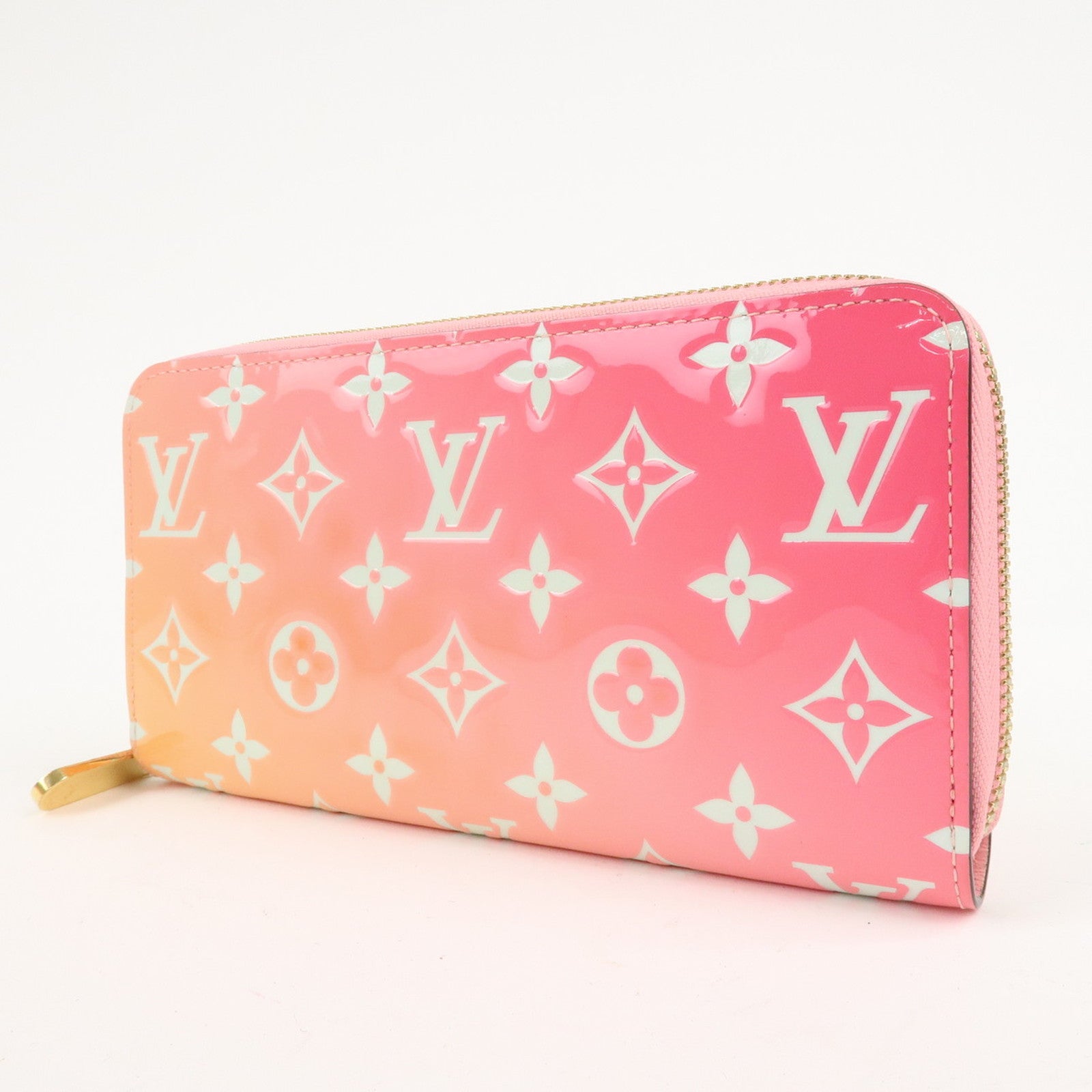 Louis Vuitton Monogram Vernis Zippy Wallet Sunrise Gradient Used