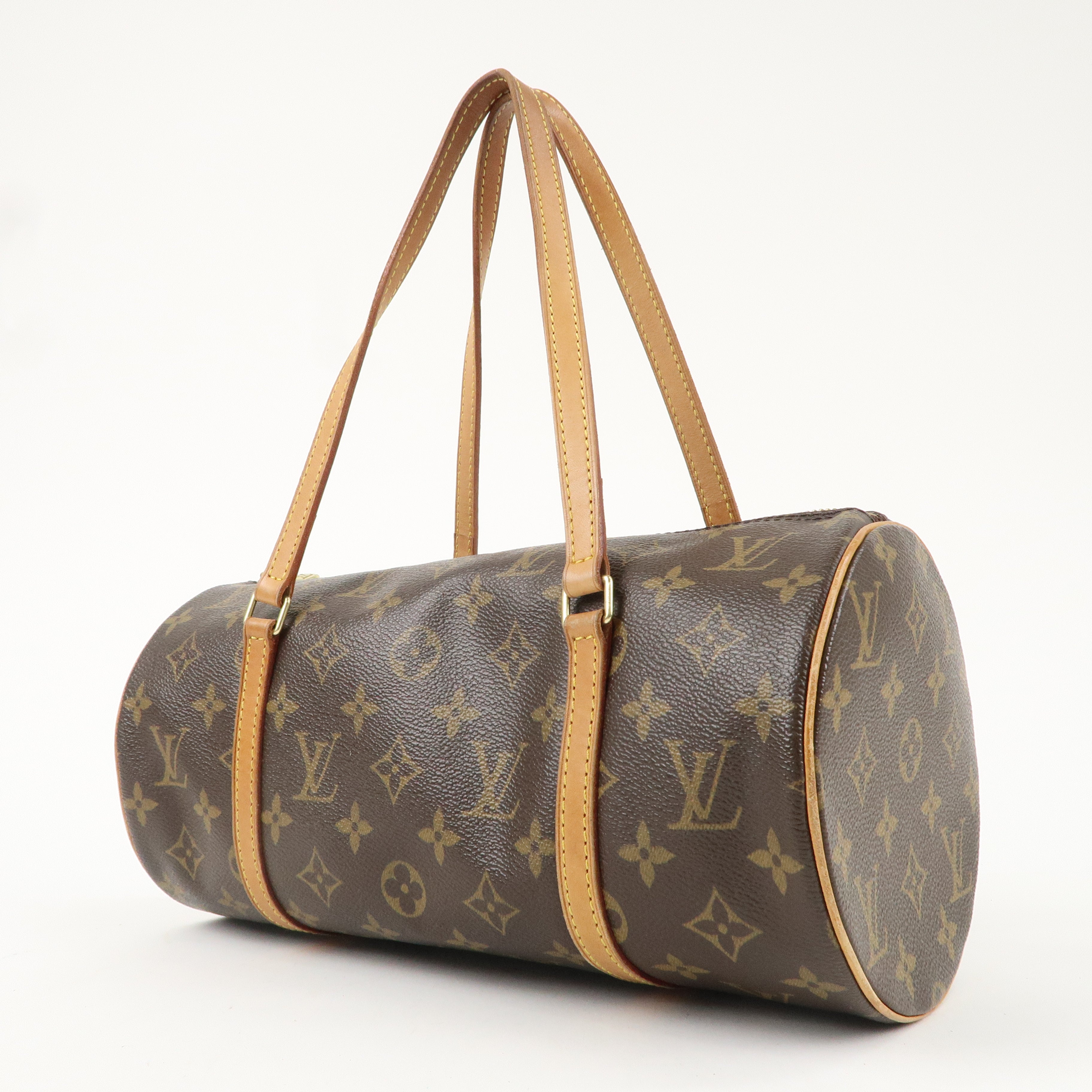 Louis Vuitton Monogram Papillon 30 Hand Bag Brown M51385