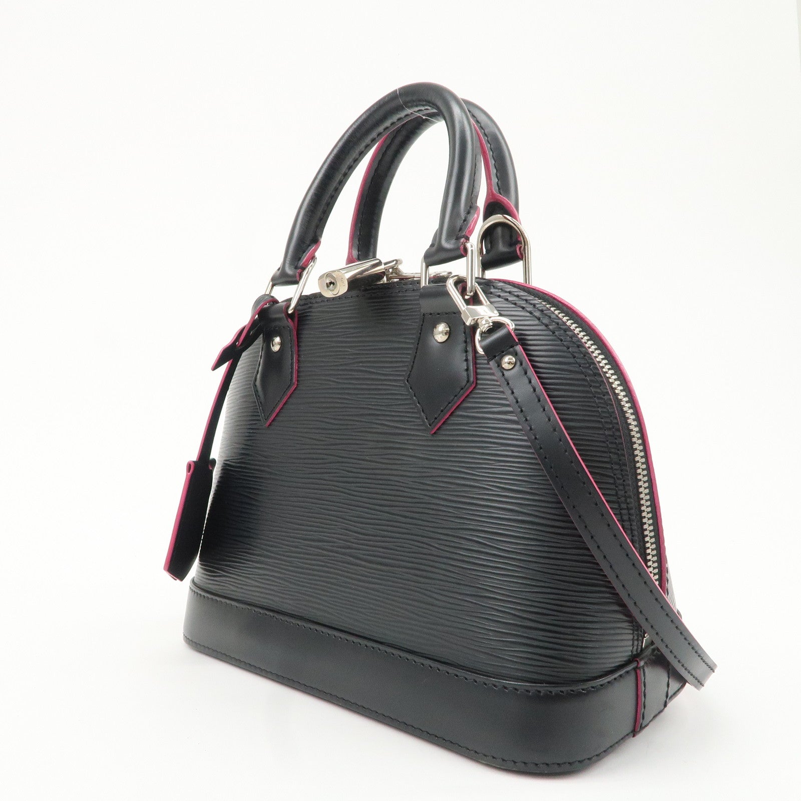 Louis Vuitton Epi Alma BB 2Way Shoulder Bag Noir Pink M54160