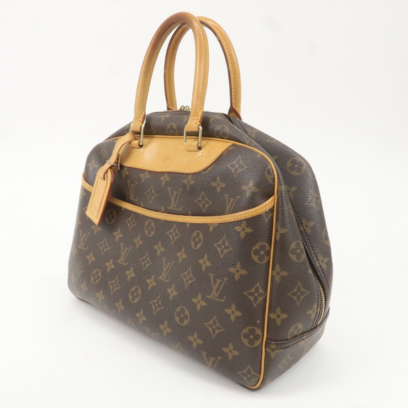 Louis Vuitton Monogram Deauville Hand Bag Brown M47270