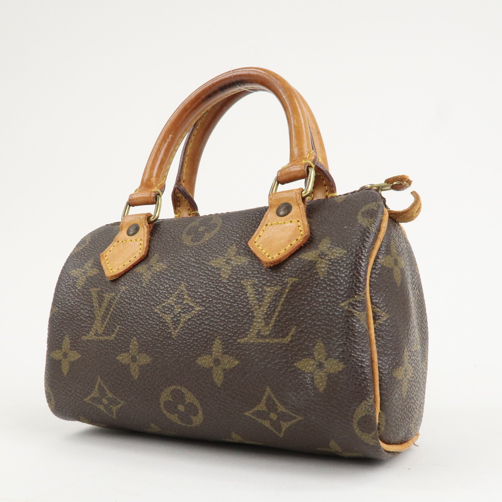 Louis Vuitton Monogram Mini Speedy Hand Bag Brown M41534 Used