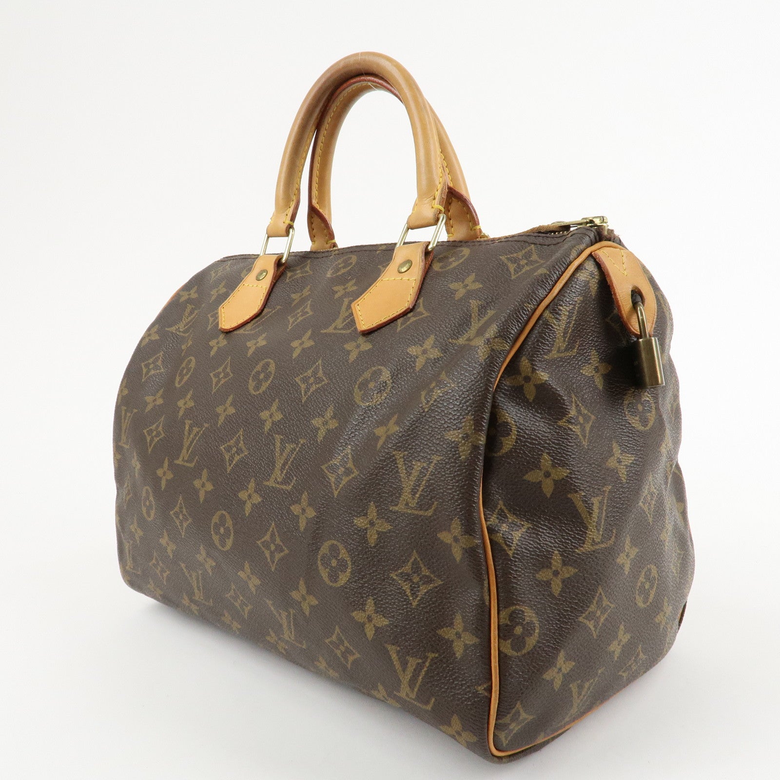 Louis Vuitton Monogram Speedy 30 Hand Bag Boston Bag M41526 Used