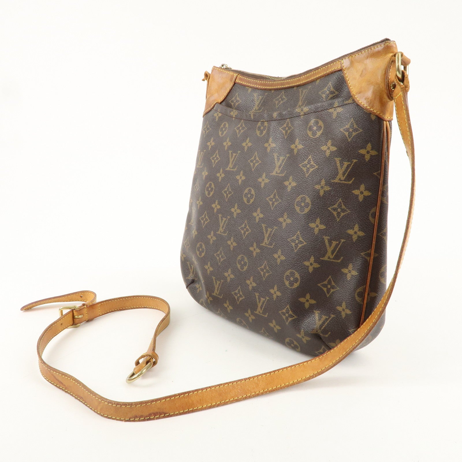 Louis Vuitton Monogram Odeon MM Shoulder Bag Brown M56389