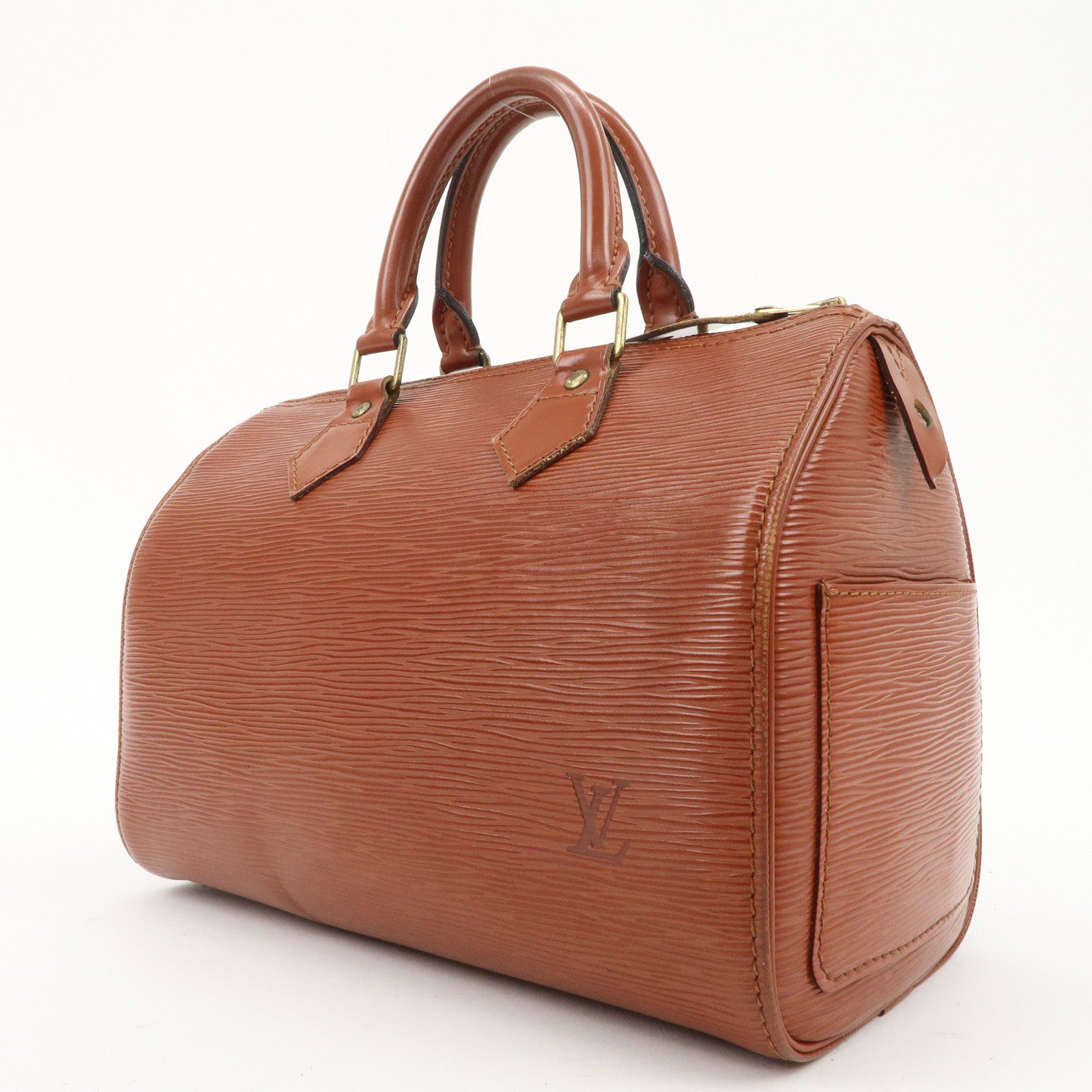 Louis Vuitton Epi Speedy 25 Hand Boston Bag Kenya Brown M43013 Used